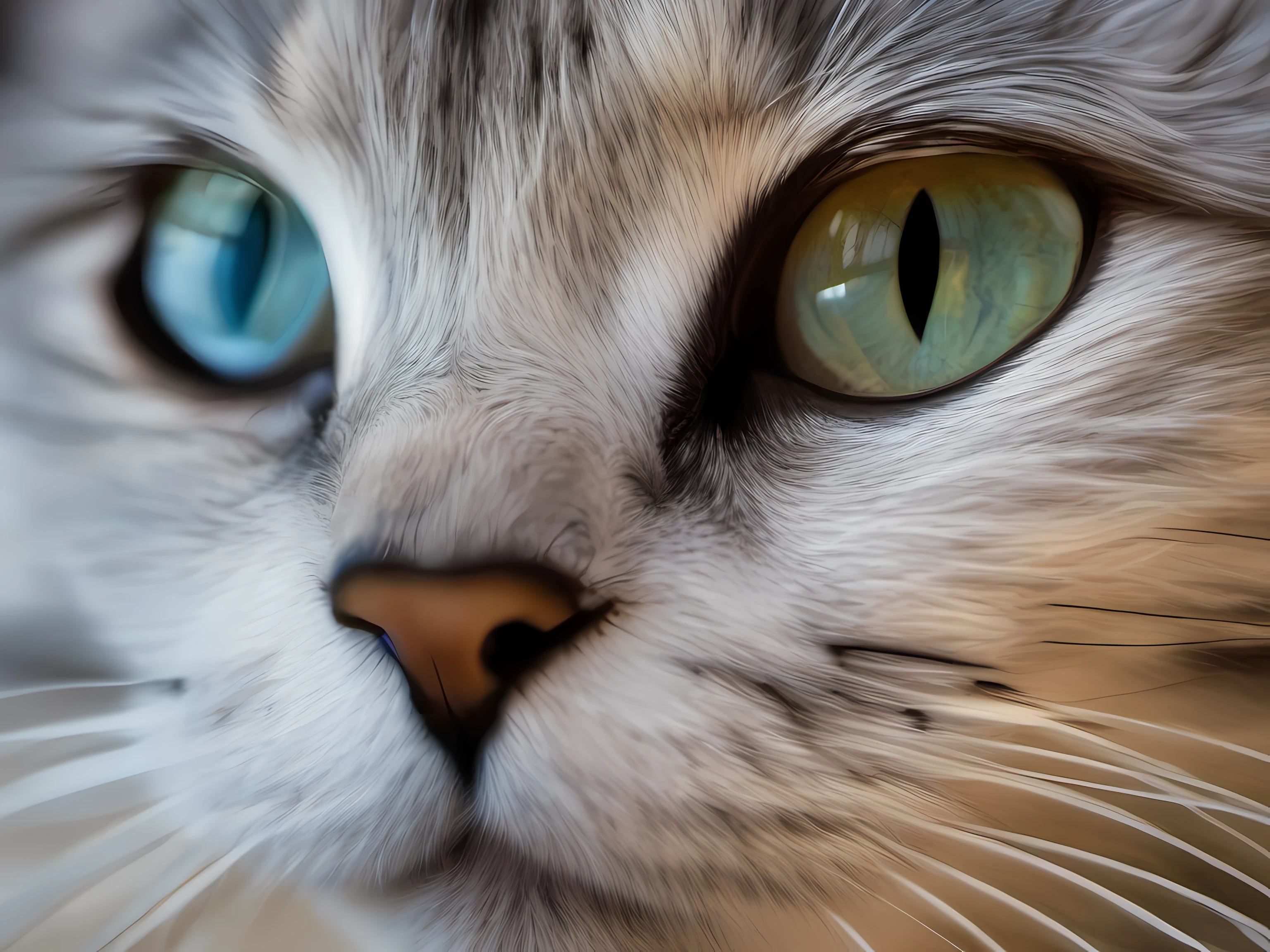 close-up de um no focinho de um gato hegeu, mostrando seus a estrutura da sua pele, detalhes intricados, Photo awarded in scientific journal, 8K
