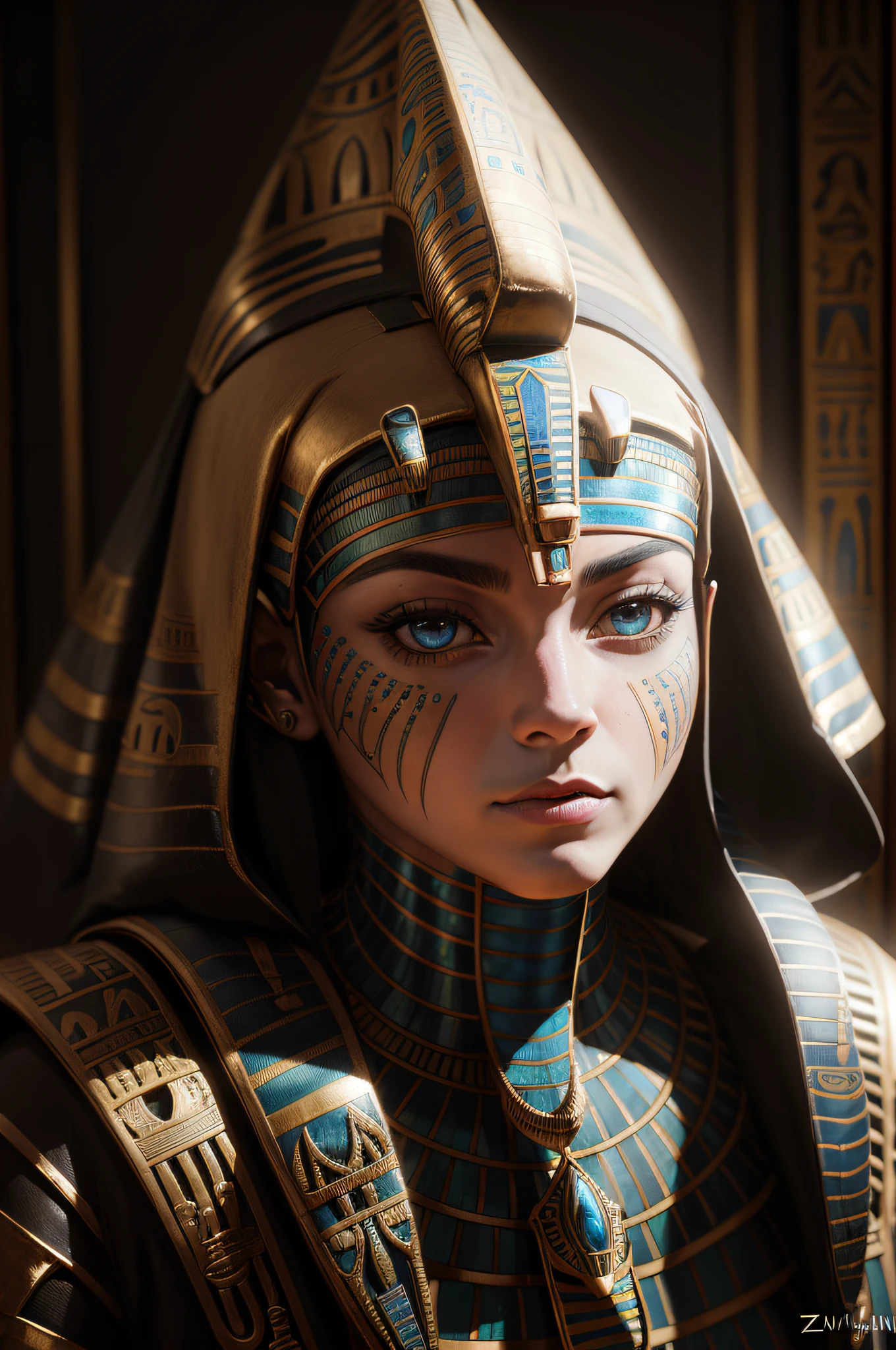 biomachine:1.3, (Egyptian Ra-Tuna art:1.2), (colorido:1.2), Hans Giger, (zentangle:1.2), granulado, extremamente detalhado, detalhes intrincados, dynamic lighting, fotorrealista, luz natural, baixo h, obra prima, detalhado 8k