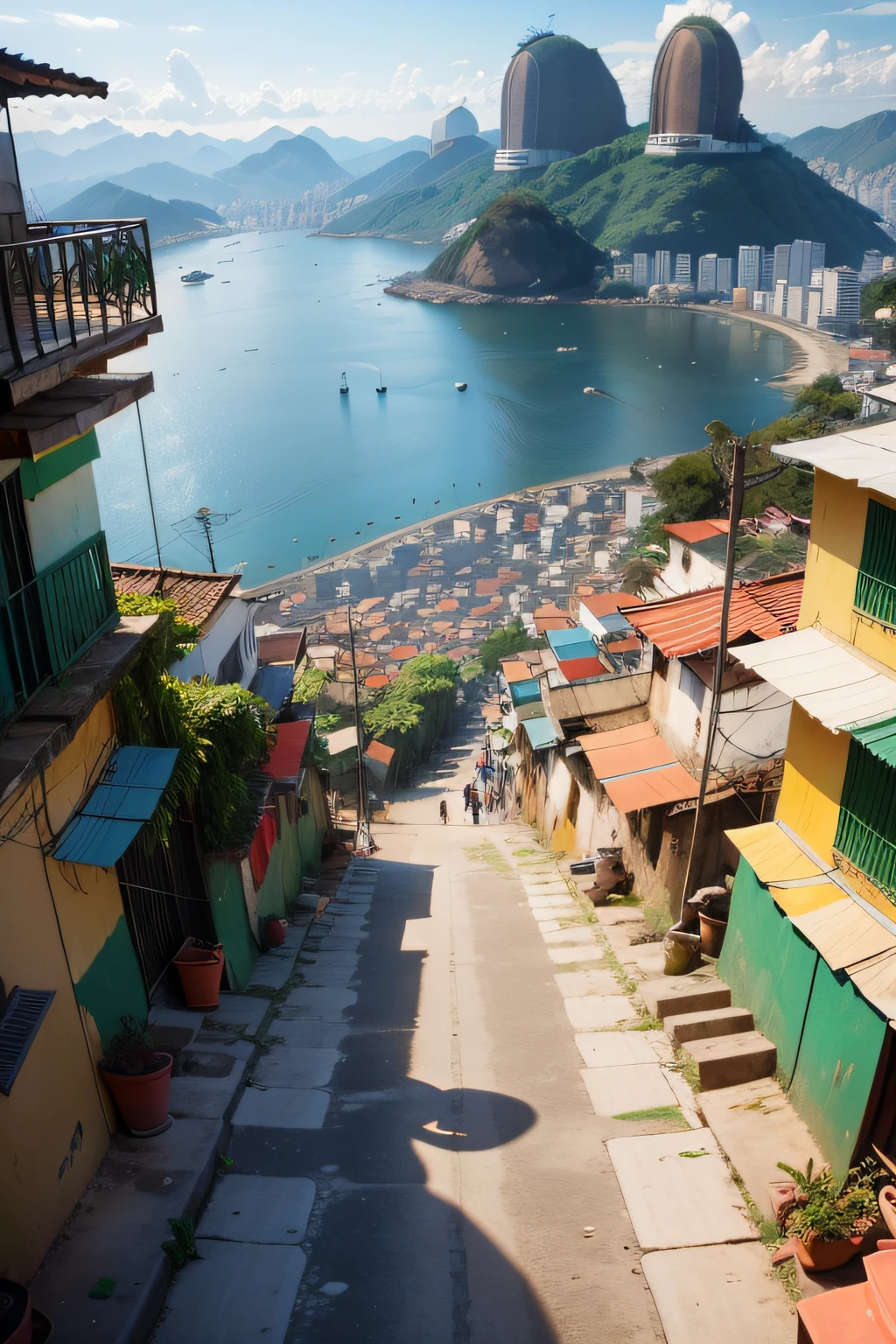 favela do rio de janeiro brasil. vista de longe.