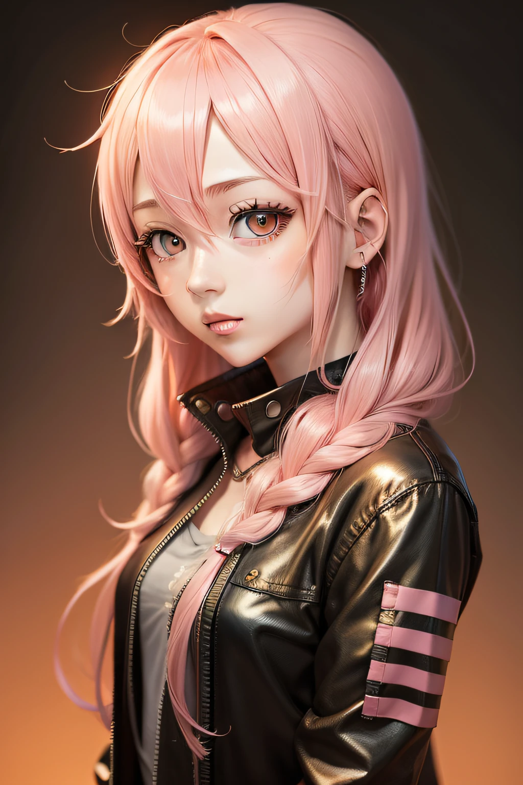 A pink-haired Orange Eyes、Vocaloid