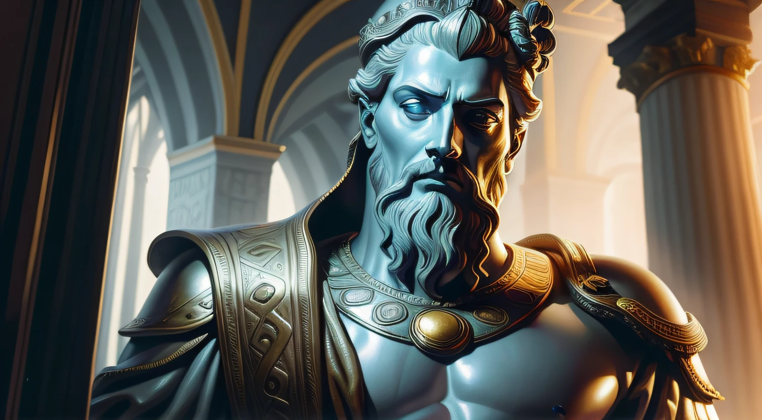 Realistic statue of Emperor Marcus Aurelius, imagem realista, 8k