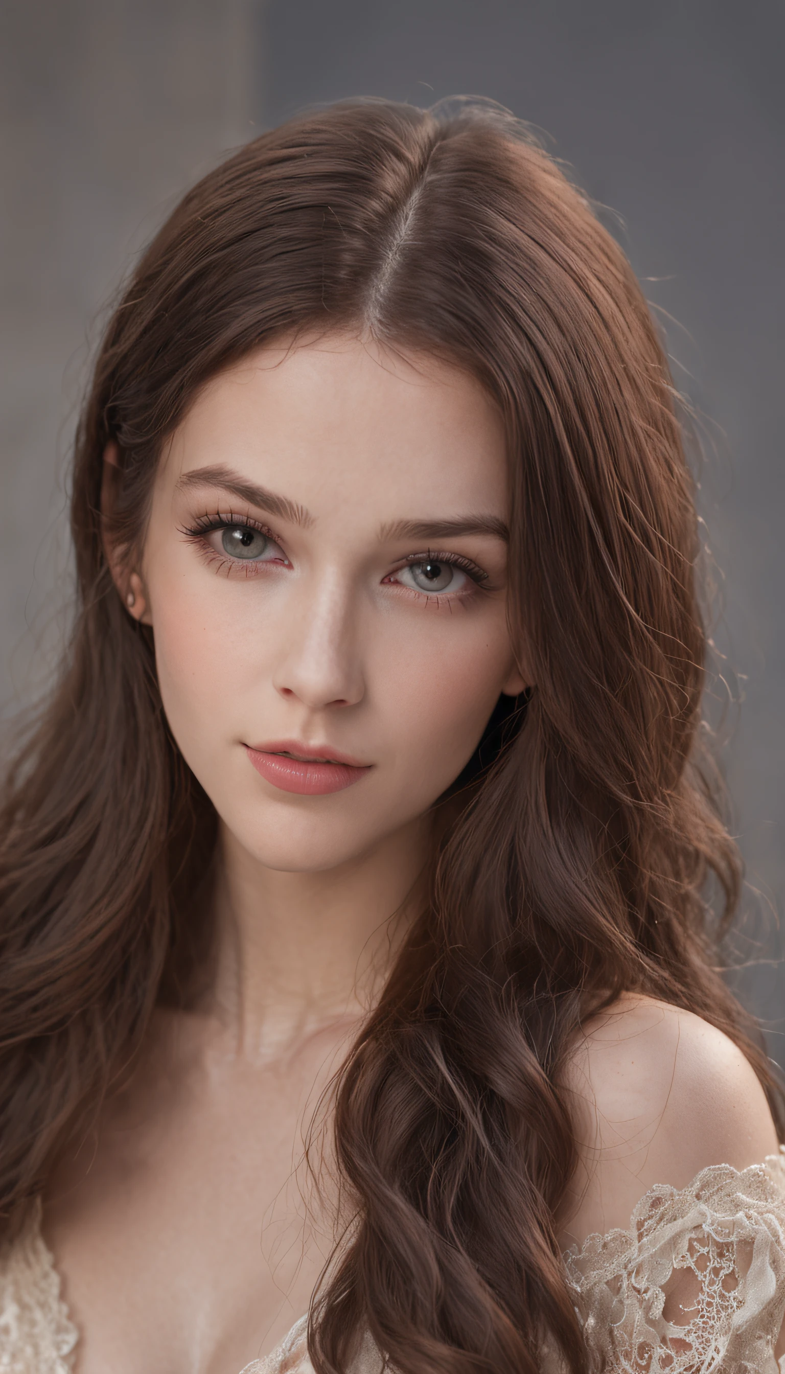 best qualityer, photograph of-realistic, 4K, Beautiful brunette girl, NSFW, greene eyes, full bodyesbian, Lingerie, Perfect and Beautiful Face, smallunderboob, with fair skin,::n_Did, mutations, Ugly hands, Texting,