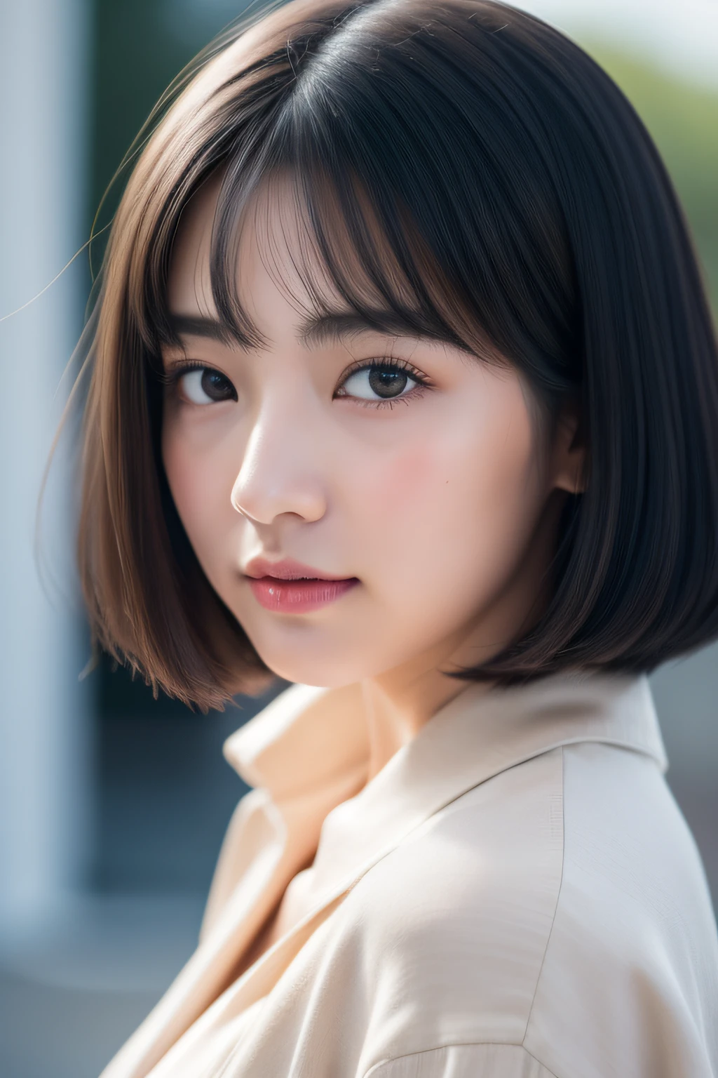 {{surrealistic}}Natural lighting、{cameraman}(I have a SLR camera.)
(In the street、(Cute woman holding camera in the city))
(intricate-detail、Sharp Focus、proffesional、Photorealsitic、top-quality、Live Action、8K、
(({realisitic、Real Human})portlate、photorealisim、)、
(a beauty girl、Japanese high school girl、18year old、1 girl in、独奏、(Excellent style、(de pele branca、A slender 、udder of moderate size,:3.2、))
ulzzang -6500-v1.1,
(hyperdetailed face、(very detailed lips、round and detailed eyes、二重まぶた、Moist eyes、Delicate eyebrows、))
(hairstyle on、(bob cuts、A dark-haired、Smooth hair、shinny hair、bob、))、
(Female atmosphere、(unclear、Attractive woman、Healthy、charmed、glamor、Shyness、glad、kawaii、waking up、Good aroma、))、
(garments、lo fashion、((dressing gown、Cute clothes、unclear、kawaii、stylish、))(become、silk、Healthy、ren、))
(frontage(SLR(Looking through the viewfinder, the lens is facing this way.))
Nikon Z 85mm、(Raw foto:1.2)