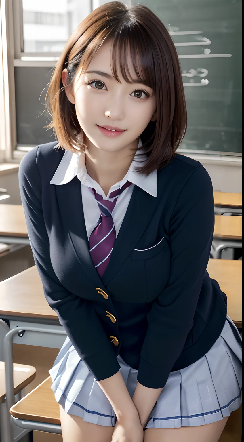 masutepiece, Best Quality, japanaese girl,1girl in, 8K, Raw photo, top-notch quality, masutepiece, nffsw:1.2, exceptionally detailed RAW color photo, professional-grade photograph, (Realistic, Photorealistic:1.37), (highly detailedskin:1.2), Ultra-high resolution, (lenz 50mm), (F/1.2),Exquisitely Detailed Eyes,Staring at the viewer,
break
With 1 girl (There are many elderly people:1.4), Beautiful face, kawaii,(Smile:1.05),(20yr old, Large breasts, wide-hips,Straight hair, (Short hair), Black eyes, white fine skin,small mouth, high cheekbones (Definition), Sexy Pose,(Leaning forward:1.3),(The to the FW:1.1),White panties、Korean Idol、Nogizaka Idol、hposing Gravure Idol、Adults、女優、(masutepiece, top-quality:1.3), (Ultra detailed 8K cg:1.2), (hyper realisitic:1.35), (Photorealistic:1.45), (Realistic:1.4), Cowboy Shot,
1 beautiful Japanese girl, 22 years old, super model, Japanese Idol, __expression__, Large breasts, (sitting on the desk:1.1), (School uniform:1.4), (Spread legs:1.2),
(School classroom background:1.1),