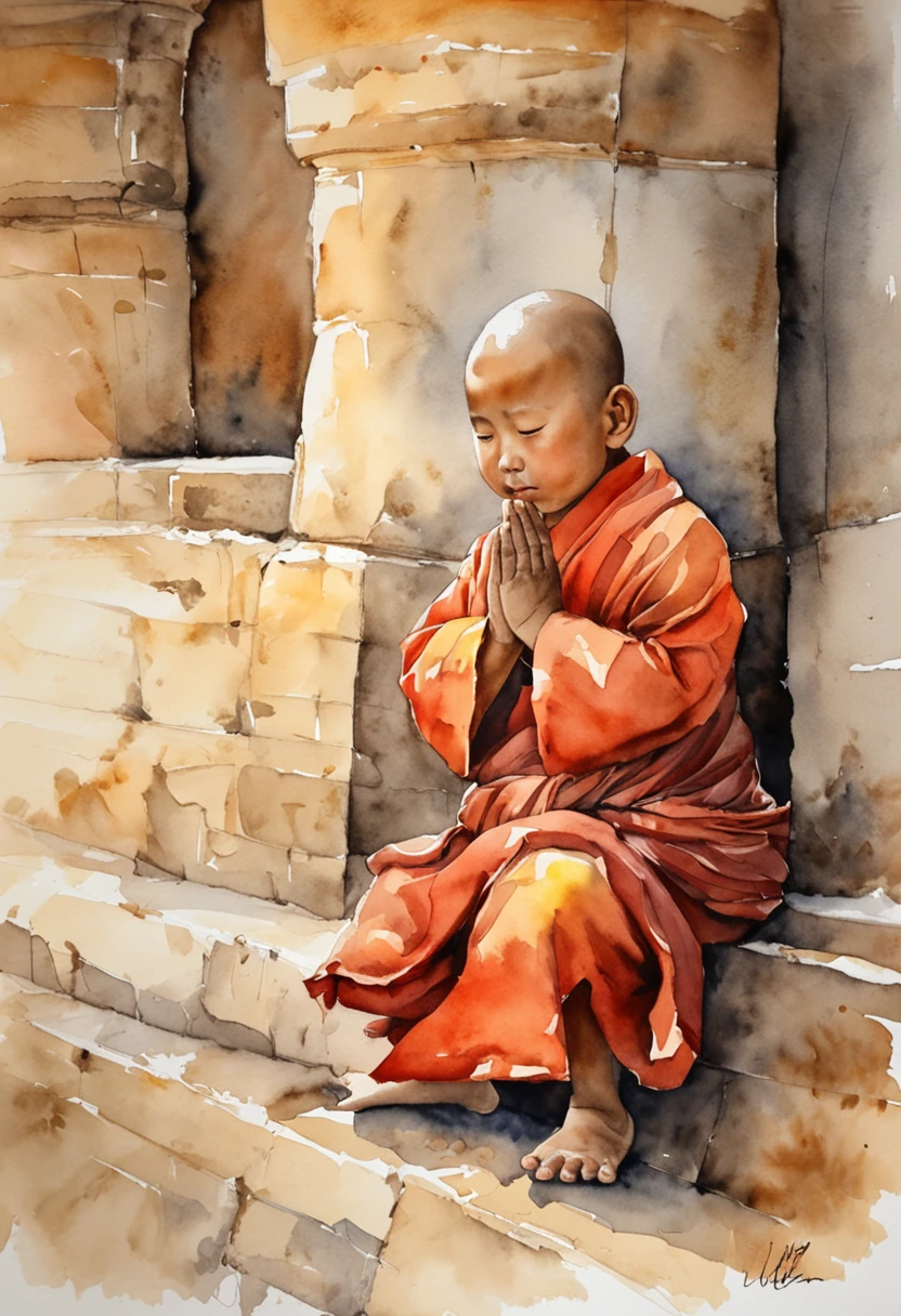 "little monks, Capture moments of deep prayer, Gently clasp your hands together."