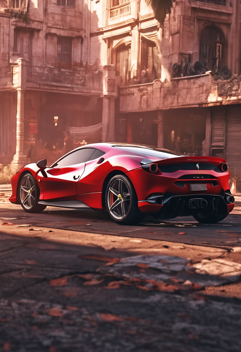 um carro vermelho ferrari f8 ::n_ Imperfection, anime, texto, boneco, jogo, low perfection, texto, assinatura