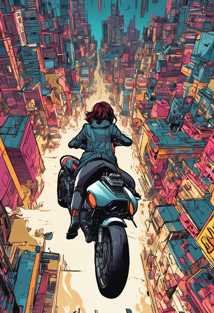 「((top-quality)), ((Best Retail)), (high level of detail: 1.3),。.。.3D、Beautiful fece（cyberpunked: 1.3）Hacker Woman、Female Spy、Riding a motorcycle