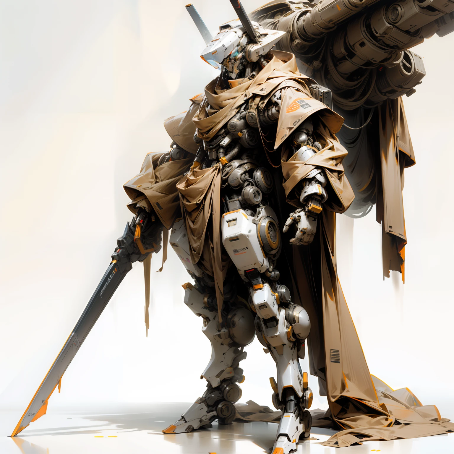 Mummified mech,detailed full body