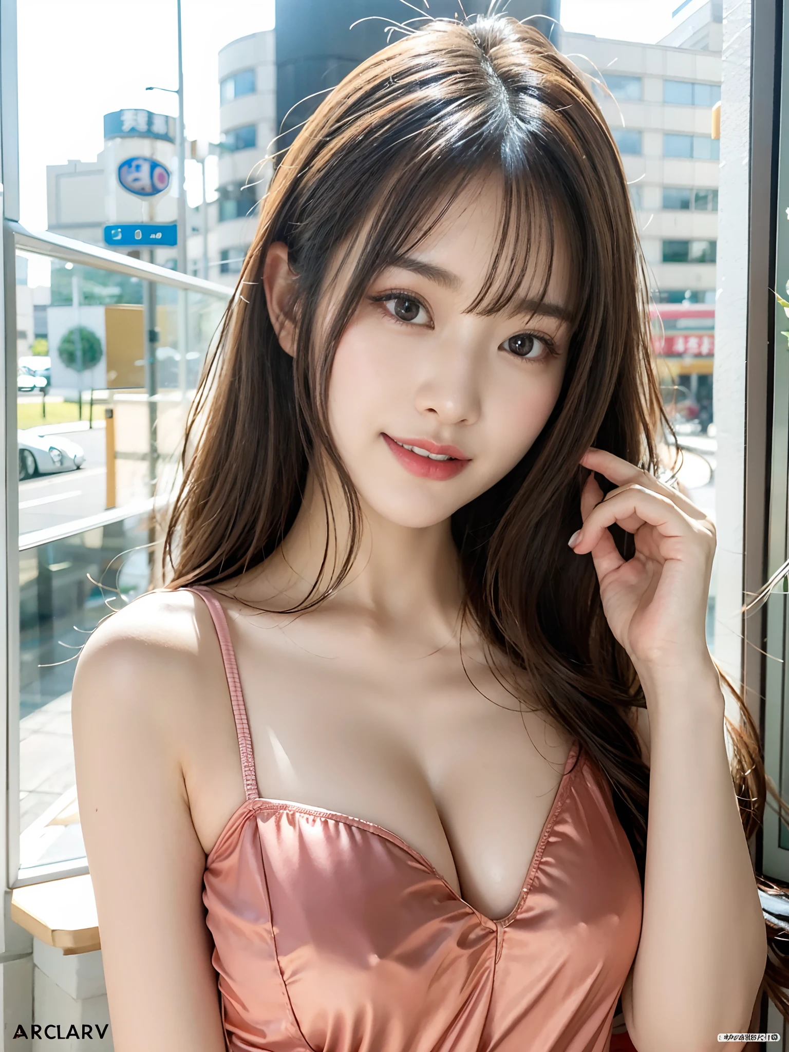 araffe asian woman in a pink dress posing for a picture, Gorgeous young Korean woman, Beautiful young Korean woman, (((beautiful countenance))),(((big eye))),(((Beautiful eyes))),(((long lashes))),((Beautiful teeth alignment)),beautiful Korean women, gorgeous chinese model,(((huge tit))), ((Chest cleavage)),(( nippleless)), Young Sensual Gravure Idol, Cute Korean Actress, Beautiful Asian Girl, Korean Girl, Japanese Models, 奈良美智, Young Pretty Gravure Idol, Young adorable Korean face
