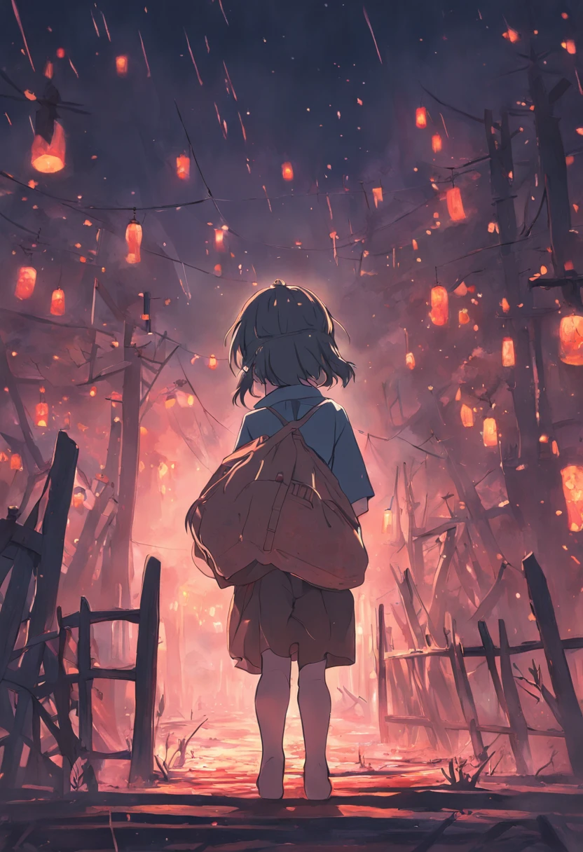 (((quality:1.2)))A suspenseful atmosphere surrounds the village as the villagers discover the horrific kidnapping of the children.