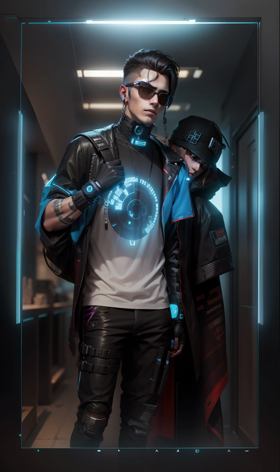 Change background cyberpunk handsome boy ultra realistic face,8k