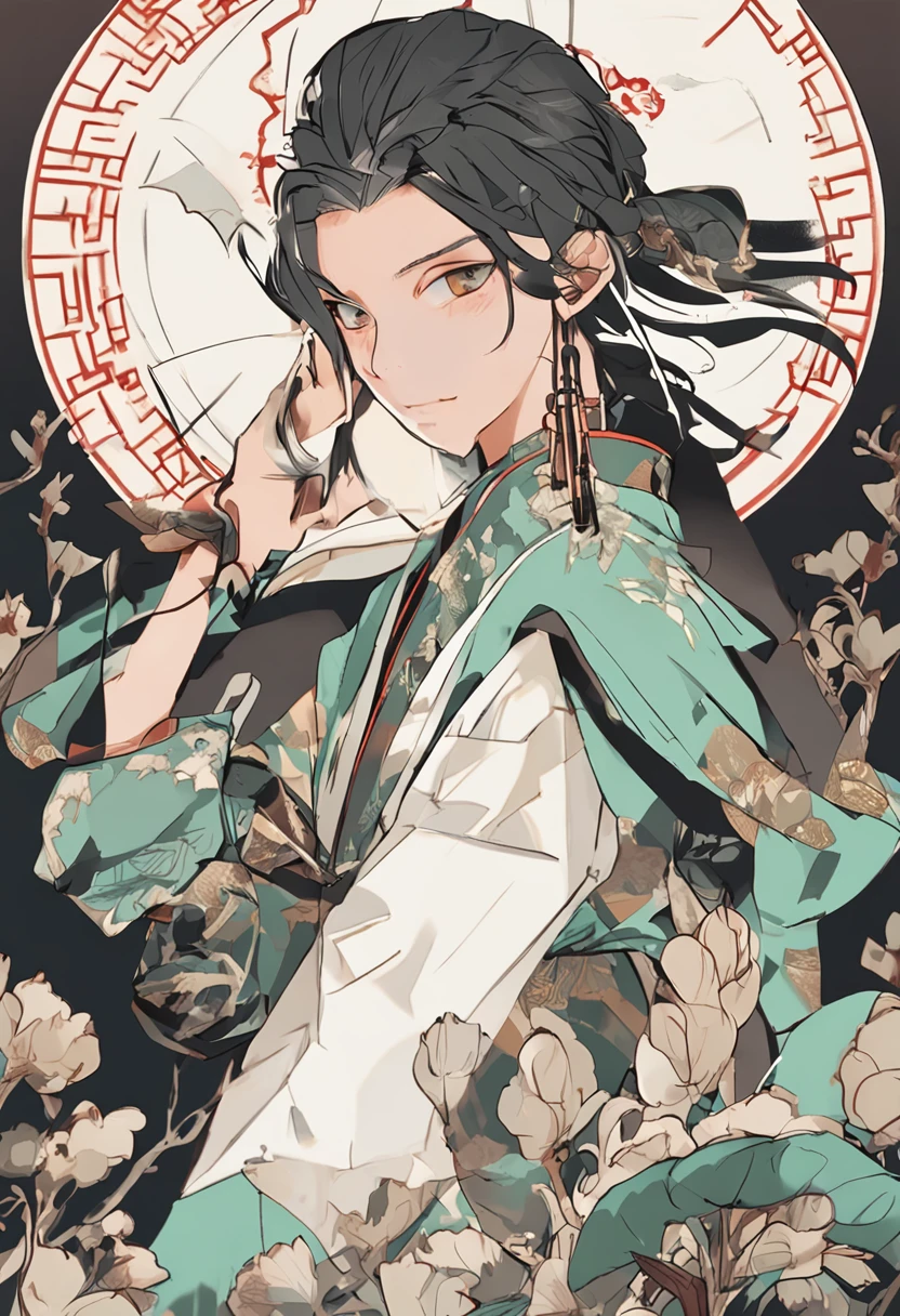 Libido boy,HighestQuali,extremely detaile,Youthful,Sword-eyed stars,Tribal Junior,,Young man,cool guy,Ancient wind,vivaciousness,child,Libido boy,Gorgeous light green robe,Black Chinese style high ponytail,Black eyes,Sunny and cheerful,Young man,Black hair,s delicate face,sharp sharp eyes,Clear eyebrows,Kind expression,Fluttering hair,Flowing sleeves,Ancient style,Wind dance pose, Long flowing black hair flowed out,Messy hair,Qi Yu Xuanang,looking at viewert,(tmasterpiece:1.4),(best qualtiy:1.4),(The composition is perfect),high-definition depiction,8K,The polar composition of the film,Cinematic lighting,Cinematic texture,Strong sense of atmosphere
