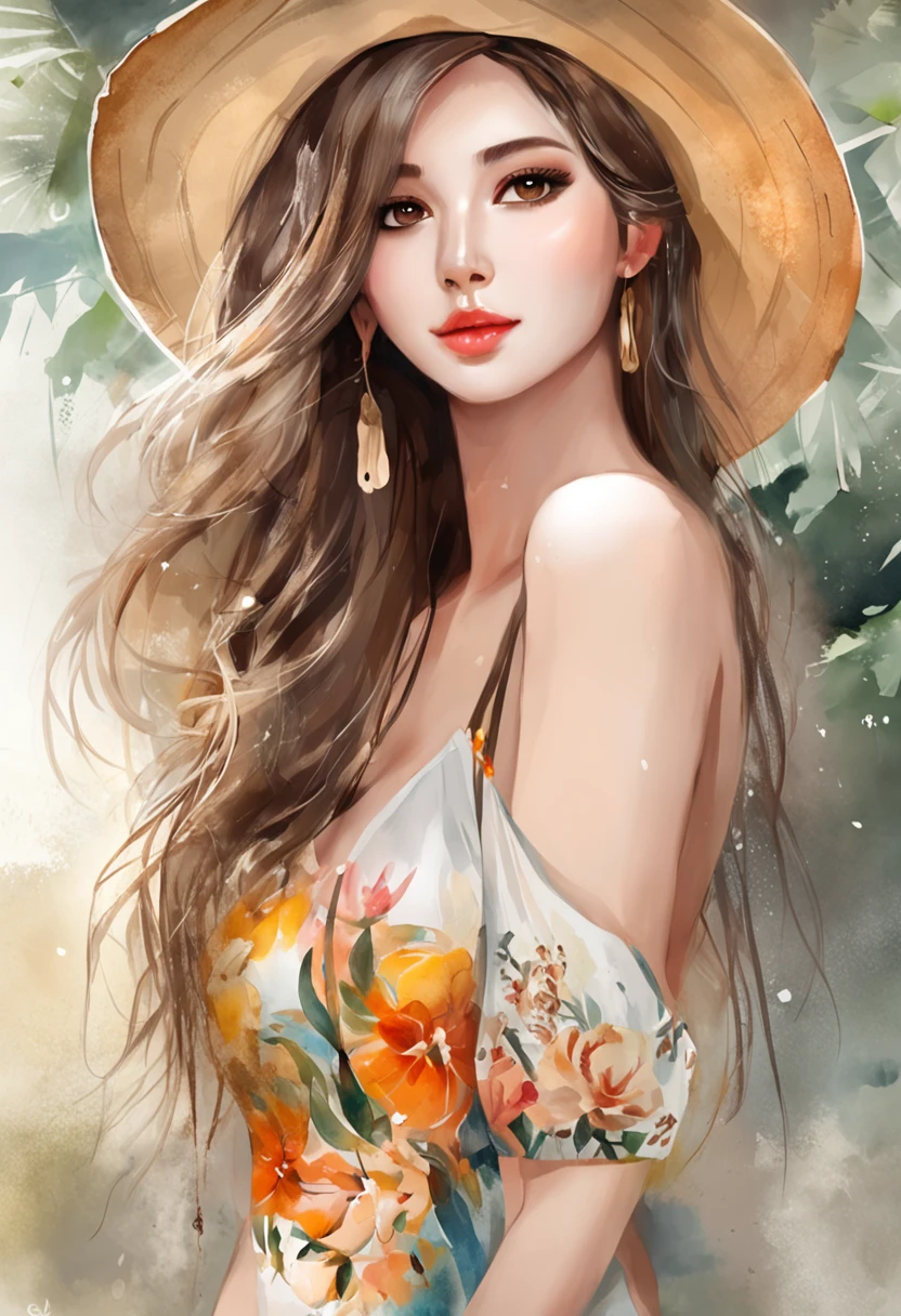 （realisticlying， A high resolution：1.3）， 1 girl with a perfect body， Super fine face and eyes，long whitr hair， Tank top of random colors：1.2， Wear casual clothes， in a cafe， Coffee on the table， huge tit，Expose cleavage，Air bangs short hair，dress， （Photorealsitic： 1.4）， （hyper realisitc： 1.4）， （realisticlying： 1.3）， （Smooth lighting： 1.05）， （Improved cinematic lighting quality： 0.9）， 32K， 1 rapariga，