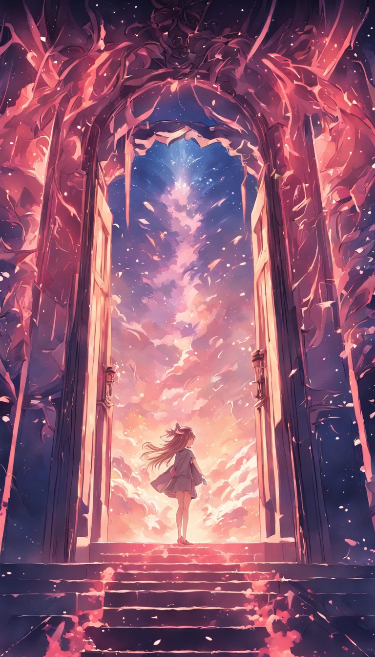 Cinema doorway,Two-dimensional style,Line illustration style,k hd,8K,high detal