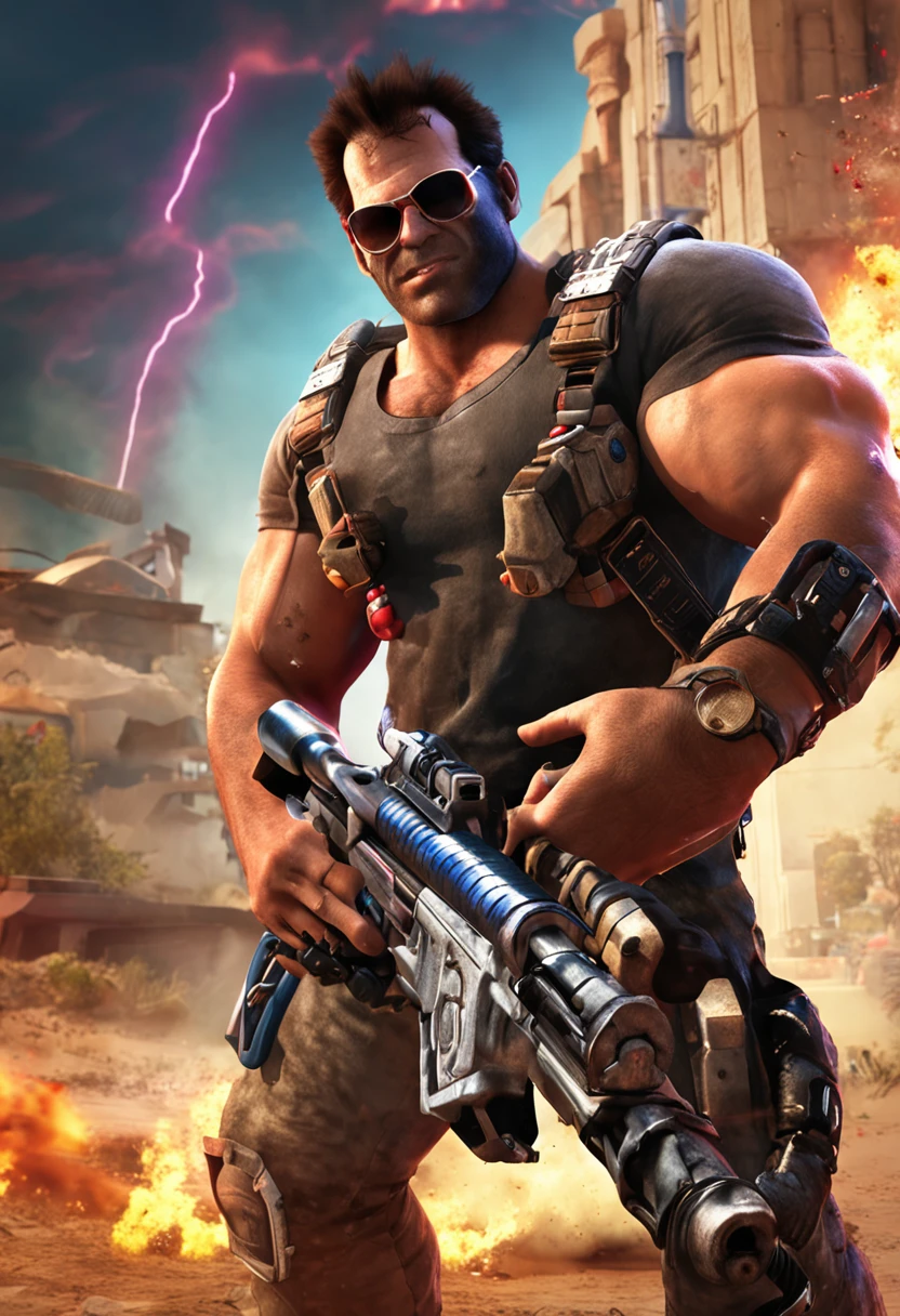 Serious Sam as a Smash character