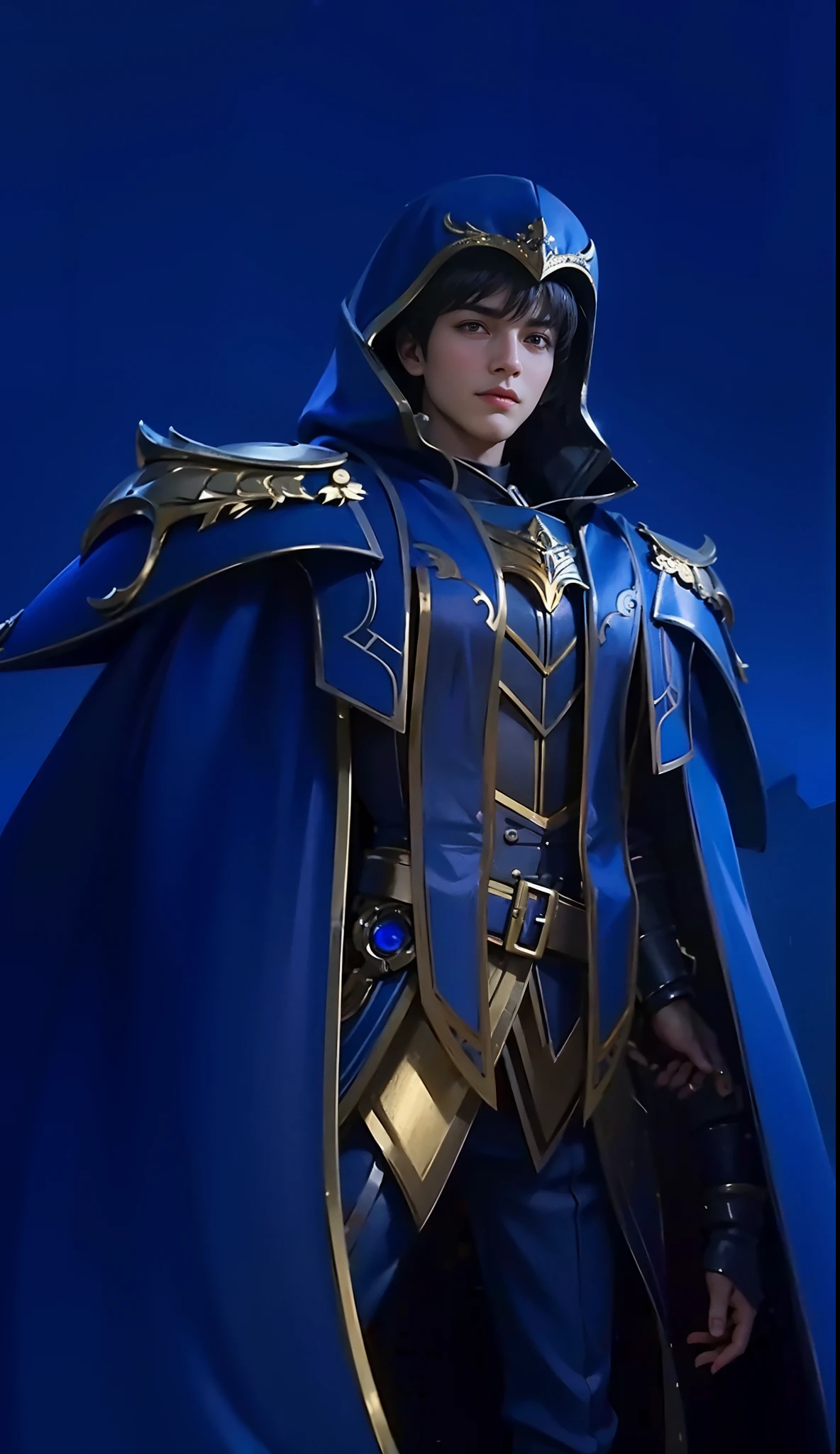 Handsome boy, best quality, photo, 4k,looking at viewer,full body,wear platinum armor,