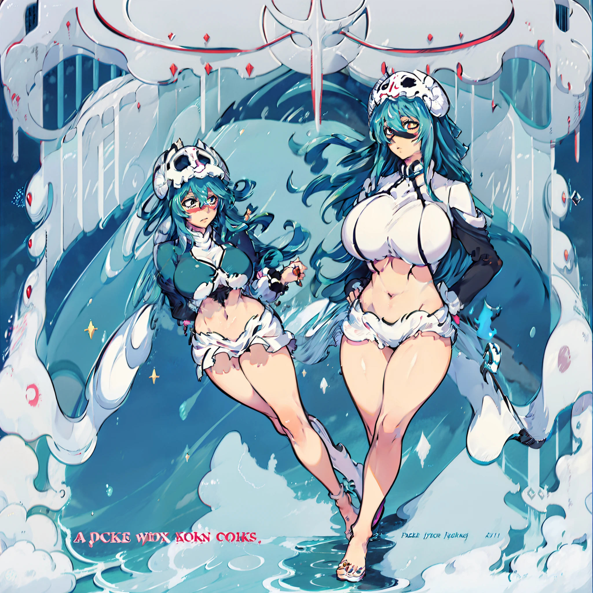 anime, lora, bleach, nell, (full body), bottomheavy, huge ass, gigantic ass, thick thighs, massive thighs, hyper thighs, (extremely wide hips:1.4), solo