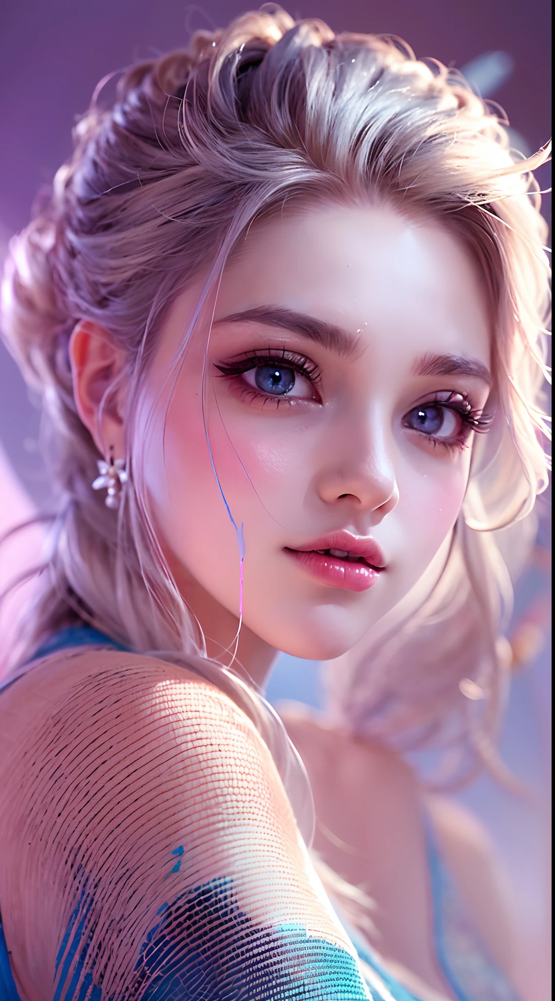 best quality, masterpiece, (realistic:1.2), 1 girl, detailed face, beautiful eyes, (masterpiece:1.2, best quality), (finely detailed beautiful eyes: 1.2), (extremely detailed CG unity 8k wallpaper, masterpiece, best quality, ultra-detailed, best shadow), (detailed background), (beautiful detailed face, beautiful detailed eyes), High contrast, (best illumination, an extremely delicate and beautiful),1girl,((colorful paint splashes on transparent background, Dulux,)), dynamic angle, beautiful detailed glow, full body, cowboy shot, white hair, purple eyes,