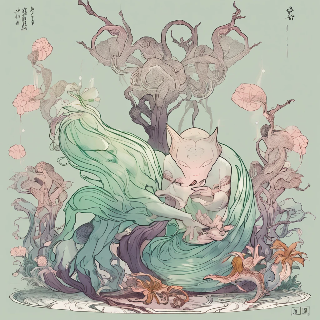 Rokurokubi are a supernatural species of Japanese yokai. Its human aspect is marked by a translucent, porcelain-like skin, which shimmers slightly in the moonlight. Her mesmerizing eyes are an ethereal green hue that glows in the dark. The most distinguishing feature is their long, extraordinarily flexible necks, capable of elongating and twisting at surprising angles. This unique breed embodies the fusion of human beauty and supernatural elements.