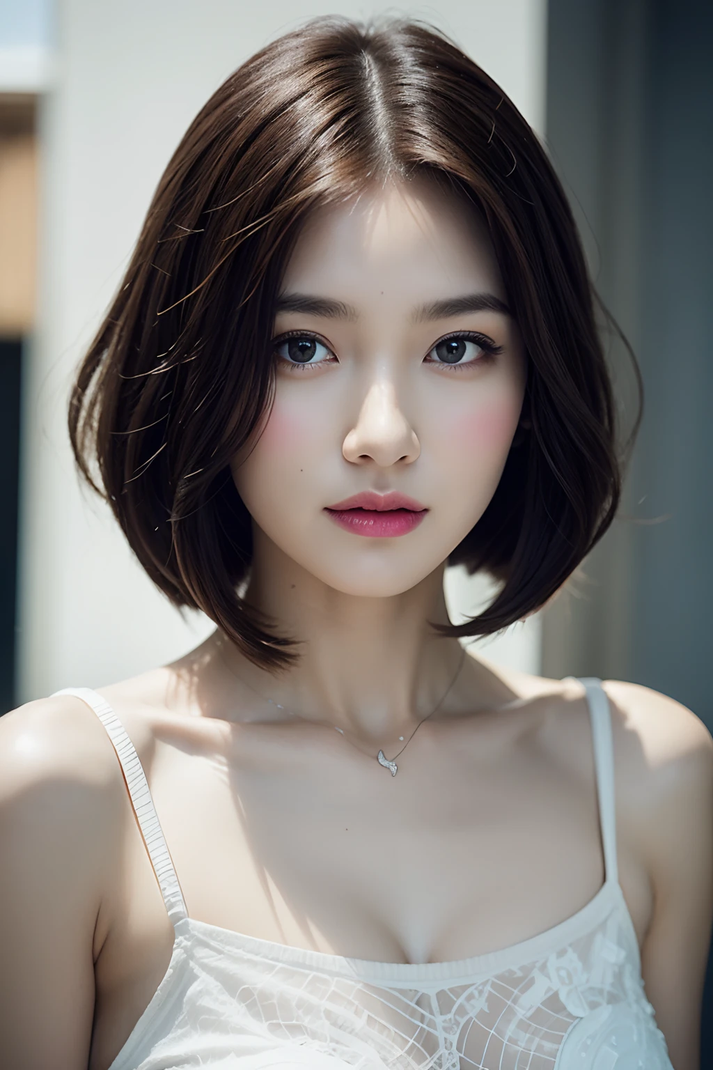 best quality, masterpiece, high resolution, 1girl, beautiful and perfect face, bob cut, maxi dress, intricate detailed, cinematic feel, 8k, extremely detailed