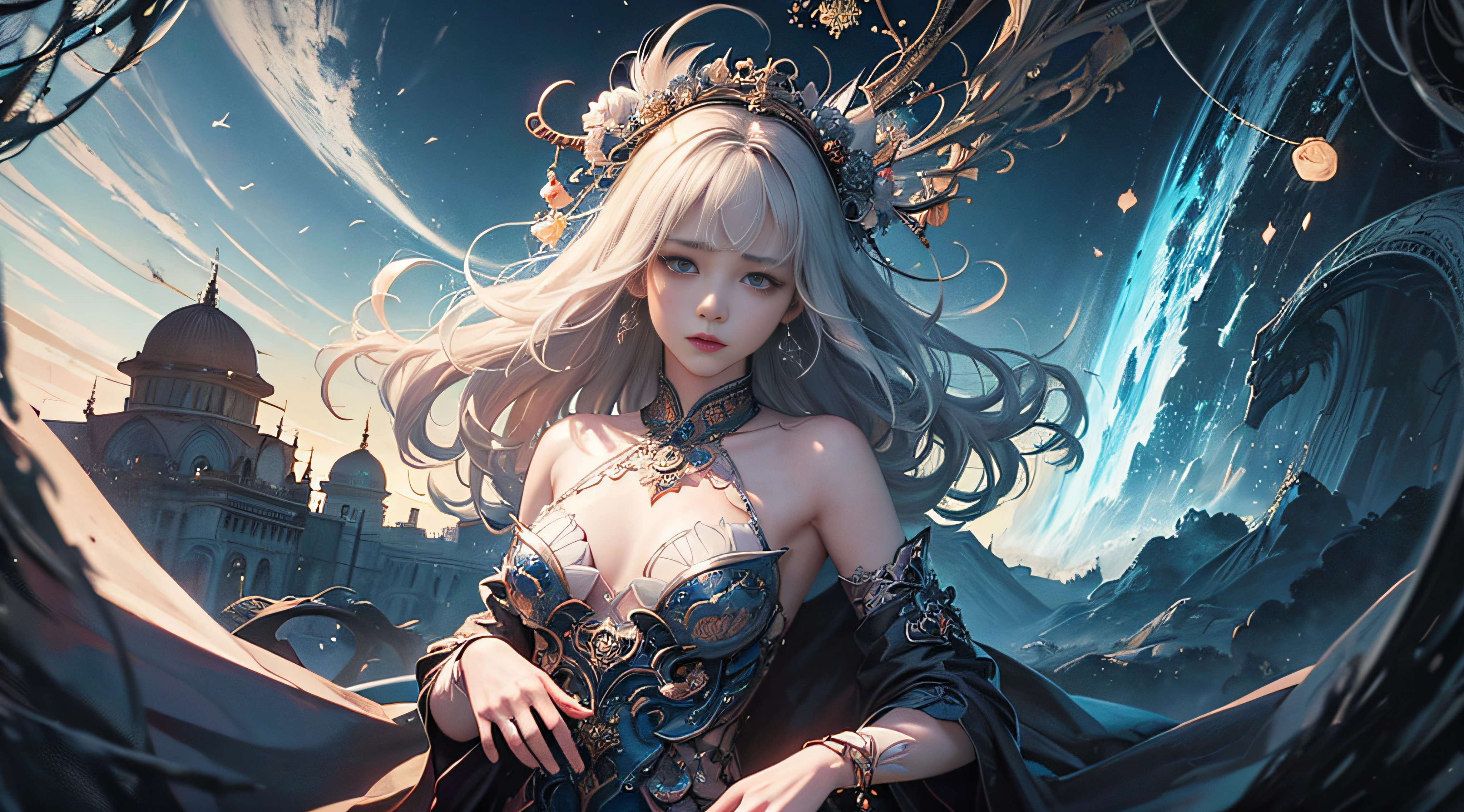 Rosy tears、Official art、unity 8k wall paper、ultra-detailliert、Beautifully Aesthetic、masterpiece、top-quality、(Zentangle、a Mandala、Tangles、Tangles)、(Fractal Art:1.3)、One girl、ighly detailed、Dynamic angles、Cowboy Shots、The most beautiful forms chaos、elegent、Brutalist design、Vibrant colors、romantism、James Jean、roby dwi antono、by Ross Tran、Francis Bacon、Michal Muratz、Adrian Guyney、petra cortright、Gerhard Richter、Takato Yamamoto、Ashley Wood、Atmosphere、ecstasy musical notes、Streaming music notes are visible