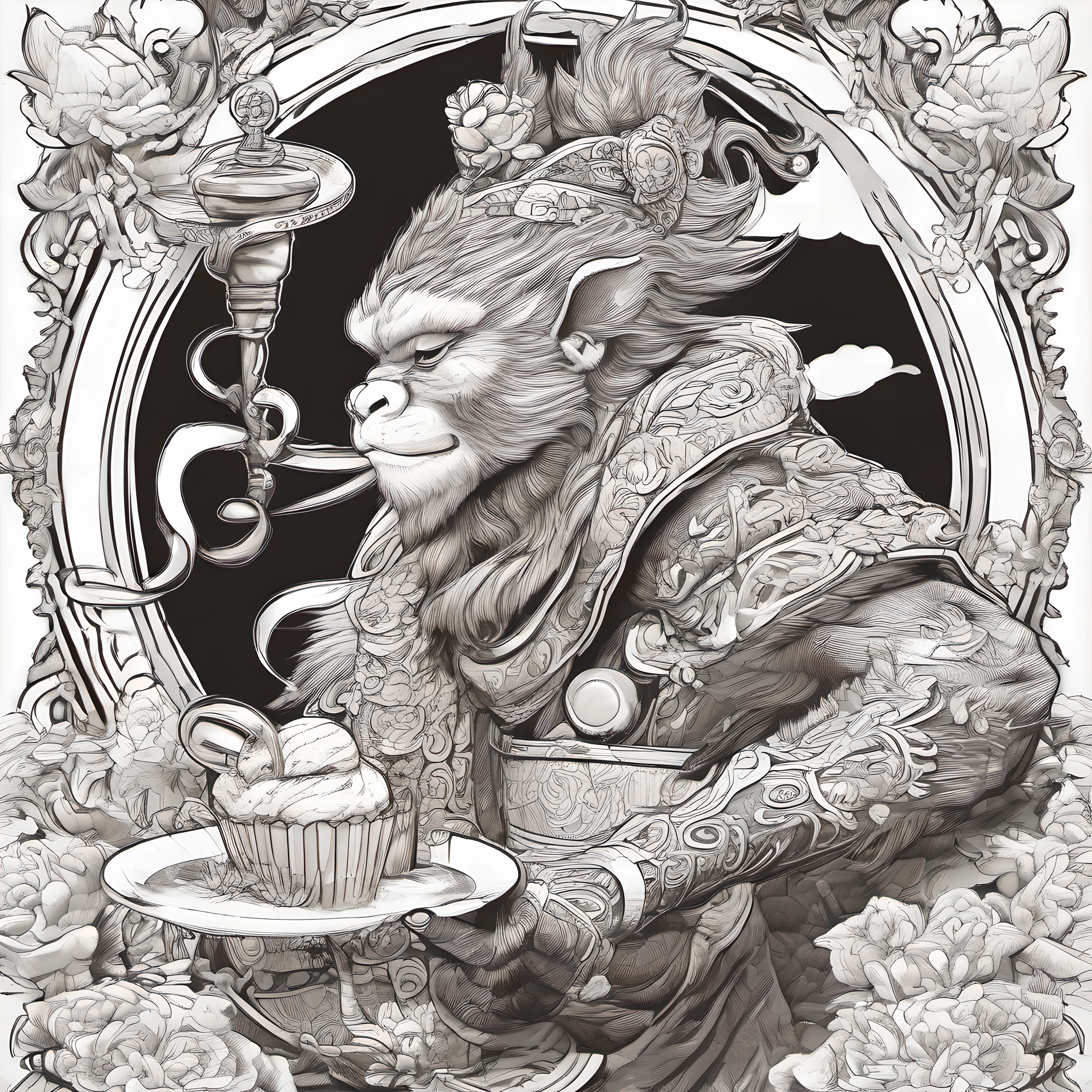 (Sun Wukong eating ice cream)