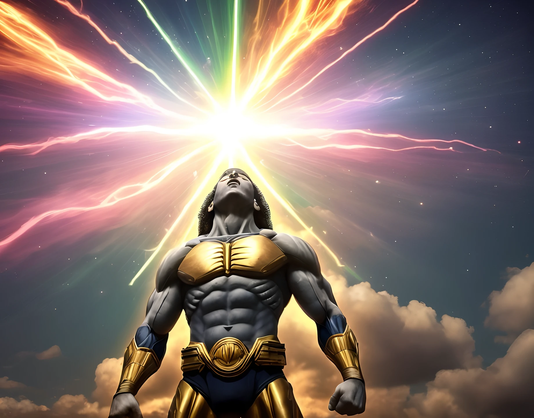 Receiving power from the heavens getting stronger and stronger