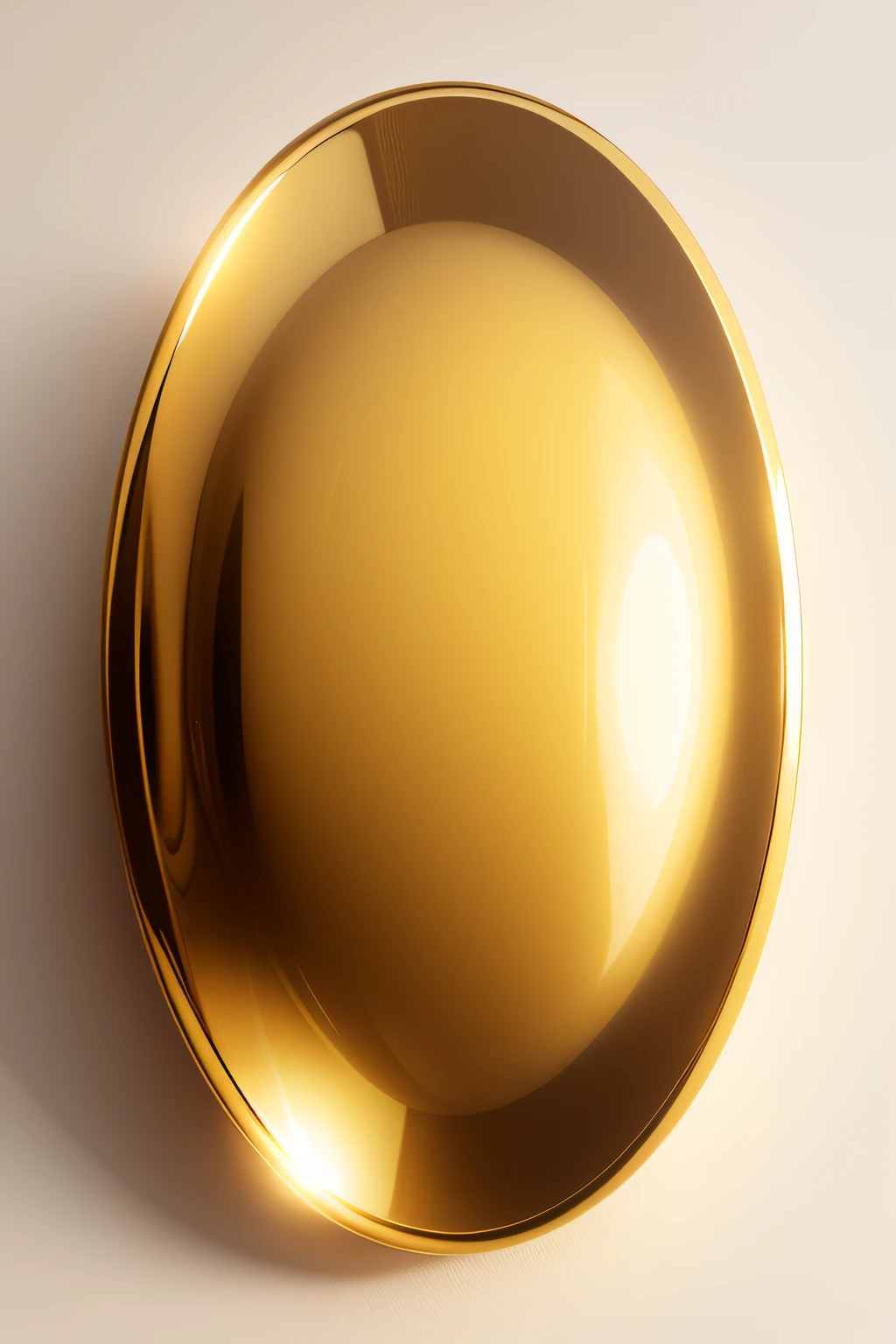 golden pill in oval shape