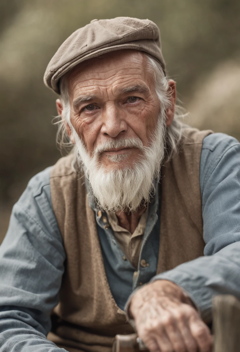 Old fisherman, professional color grading, soft shadows, no contrast, clean sharp focus, film photography