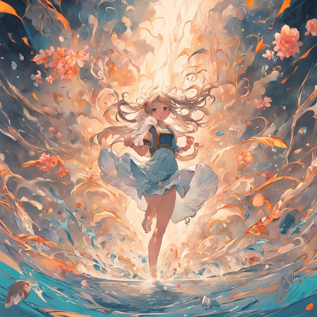 "Create captivating illustrations with intricate details, Vibrant colors, and captivating composition. Focus on a single topic, Such as roles, Animal, or object, And bring it to life with dynamic poses and expressions. Incorporate natural elements, Like running water, Swirling clouds, Or blooming flowers, Add depth and visual interest. Achieve a balance between realism and fantasy, Create a unique and charming atmosphere. Bring surprise and joy with your artistic skills, Showcasing the best quality and exquisite craftsmanship."