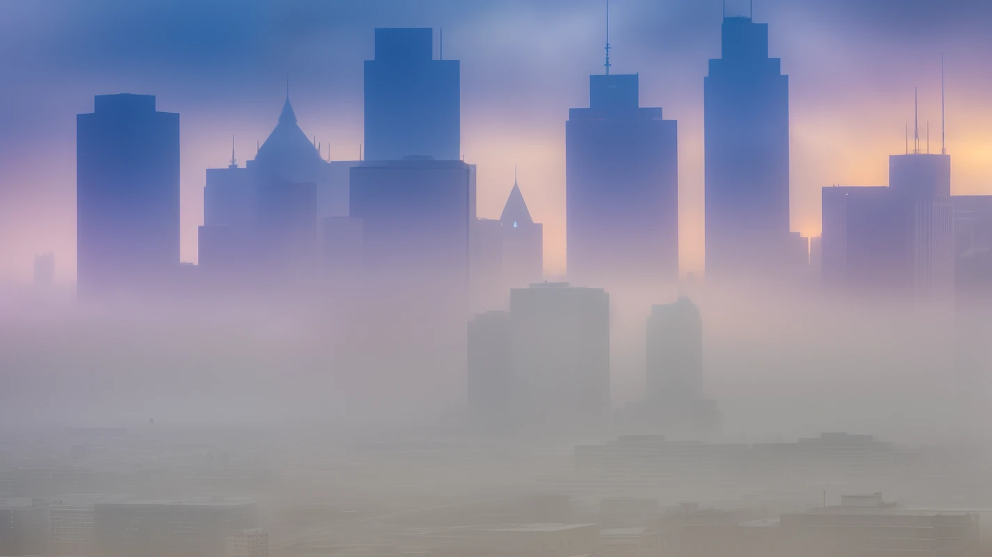 Hazy skies over the city, Urban fog, mist below buildings, urban in the background, ice city in 2 0 8 0, Urban mist soft light, Fog obscures the background, foggy dystopian world, foggy background, urban backdrop, City in the background, fog in the background, city skyline in the background, city in backround