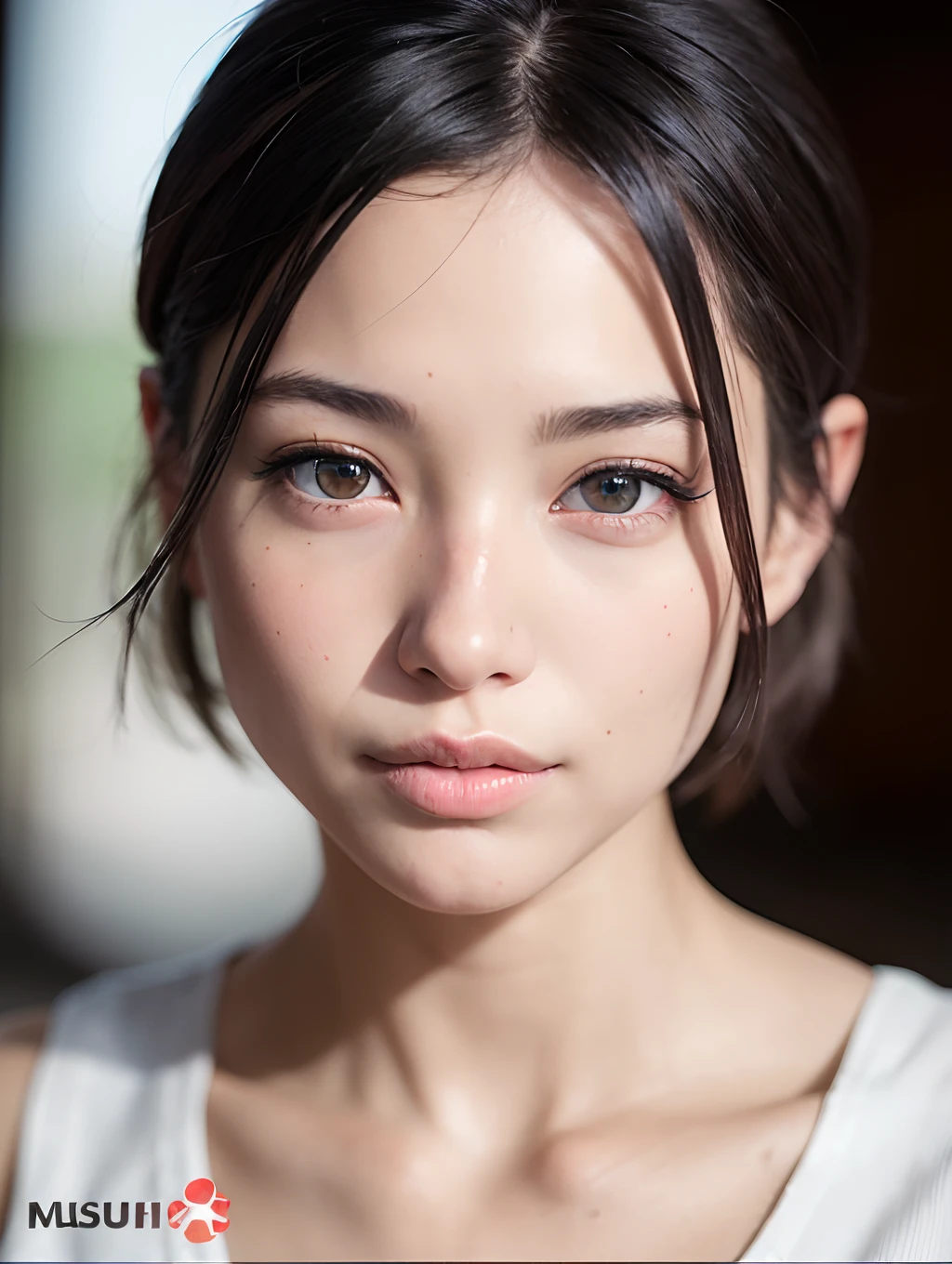 dressed, (photo realistic:1.4), (hyper realistic:1.4), (realistic:1.3),
(smoother lighting:1.05), (increase cinematic lighting quality:0.9), 32K,
1girl,20yo girl, realistic lighting, backlighting, light on face, ray trace, (brightening light:1.2), (Increase quality:1.4),
(best quality real texture skin:1.4), finely detailed eyes, finely detailed face, finely quality eyes,
(tired and sleepy and satisfied:0.0), face closeup, t-shirts,
(Increase body line mood:1.1), (Increase skin texture beauty:1.1)
