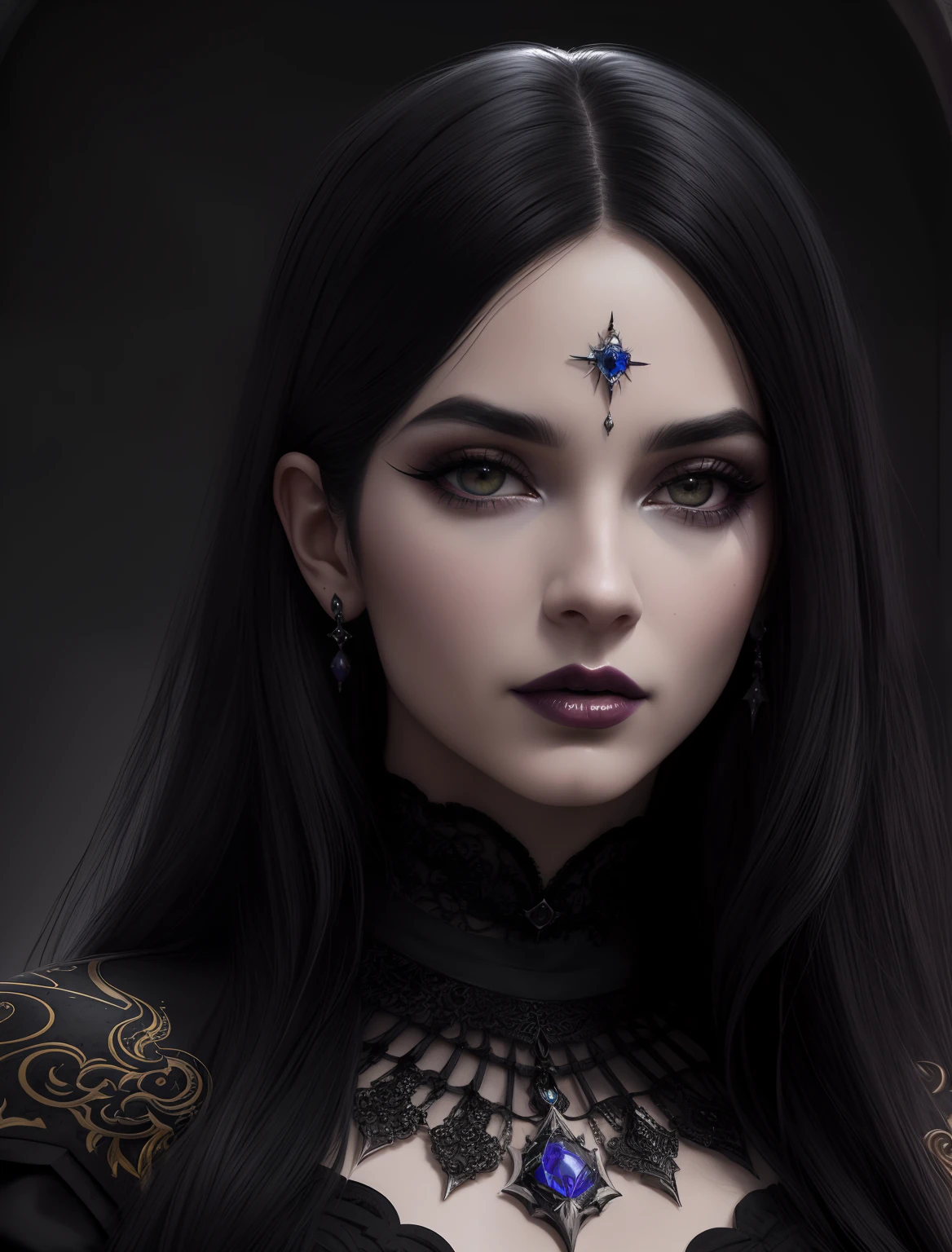 Escuro, profano, Ser, astral, estilo olpntng assustador, vampiro, mistic, rosto bonito perfeito com pele lisa, Retrato de Arte Conceitual de Greg Rutkowski, Artgerm, Hyper-detailed and intricately detailed Gothic art in ArtStation's triadic colors, Motor irreal, genial, detalhes intrincados, tela inicial, cores complementares, arte conceitual de fantasia, 8K resolution, gothic deviantart masterpiece, oils, Acidentes vasculares cerebrais intensos, gotejamento de tinta, Escuro, profano, Ser, astral, horripilante,