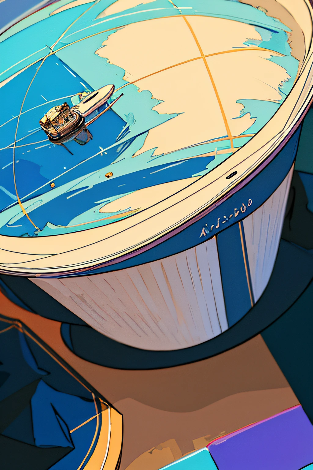 ridiculous resolution, high resolution, (masterpiece:1.4), super detailed, 1boy, seen from above, space, floating, --v 6
