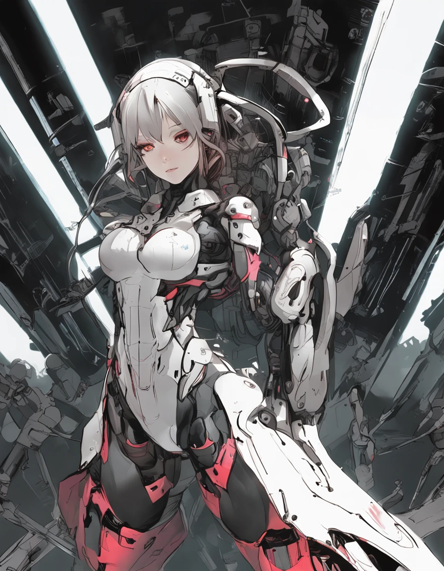 Woman in the rear、cyborg