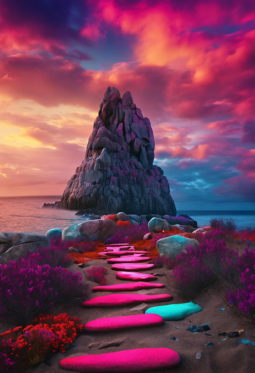 A magical sight of colorful stones