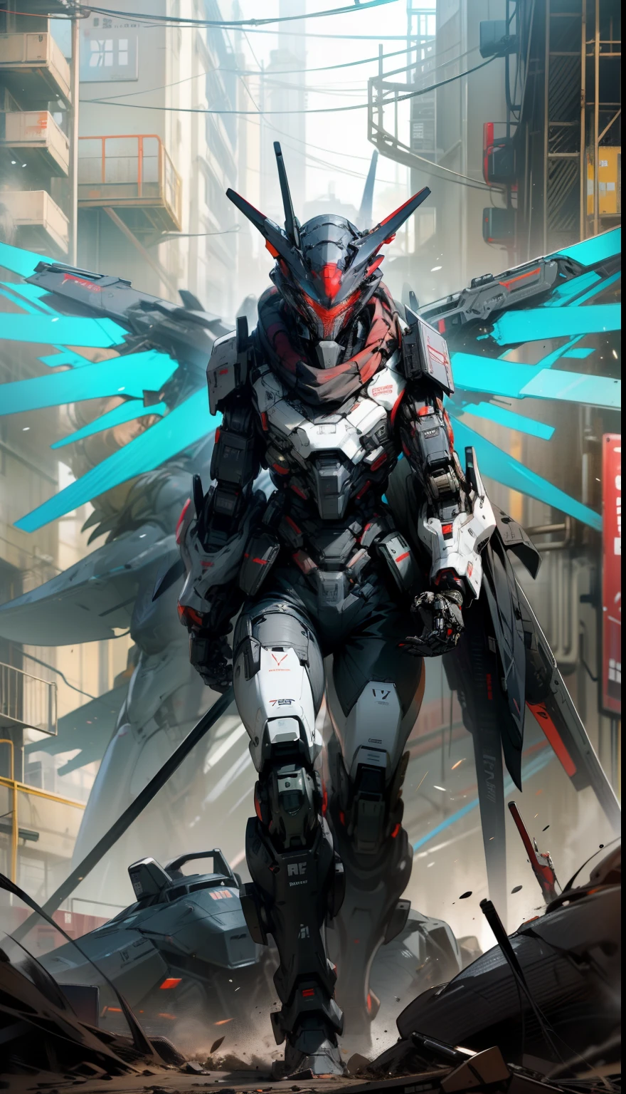 male people,Reload mechs,Humanoid mech,Tall mech,black in color,More ferocious,Mecha Tyrannosaurus,Black color mecha,red color mecha,Tall mech