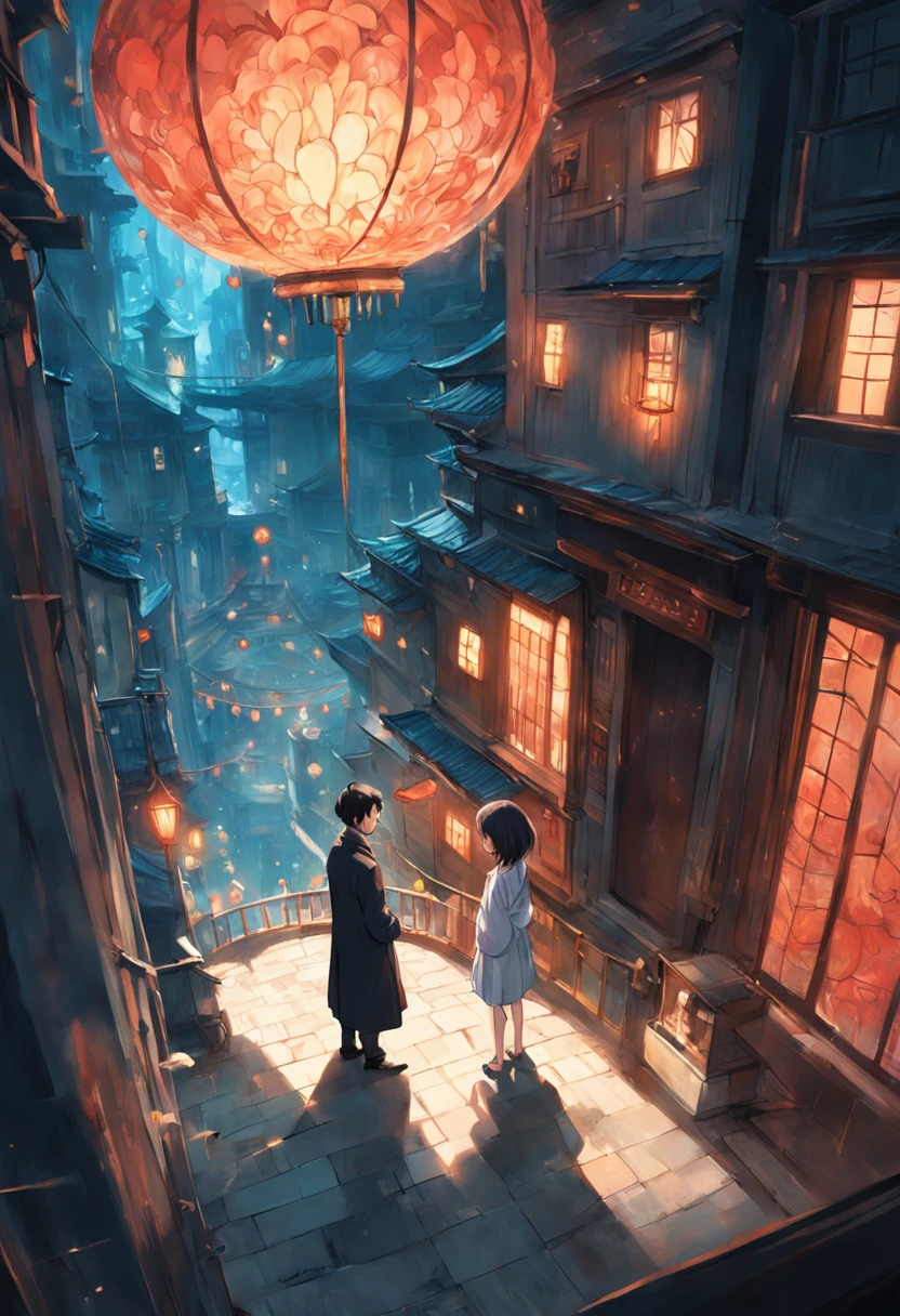 Visualize an evocative image portraying a man deeply engrossed in an illusionary world, where he envisions a woman beside him. The atmosphere should exude a sense of enchantment and dreaminess, blurring the boundaries between reality and fantasy. Employ a captivating interplay of light and shadow to highlight the ethereal quality of the scene. Use colors that evoke emotions, perhaps soft and muted tones for a touch of nostalgia. The woman's presence should be depicted in a way that seamlessly melds with the dreamlike ambiance, making it challenging to discern where the illusion ends and reality begins. Infuse the image with a blend of curiosity, longing, and a hint of melancholy, as the man experiences this fleeting moment of connection with his imagined counterpart. Ultimately, the image should be a window into the enigmatic world of the man's illusion, inviting viewers to explore the fine line between dreams and reality