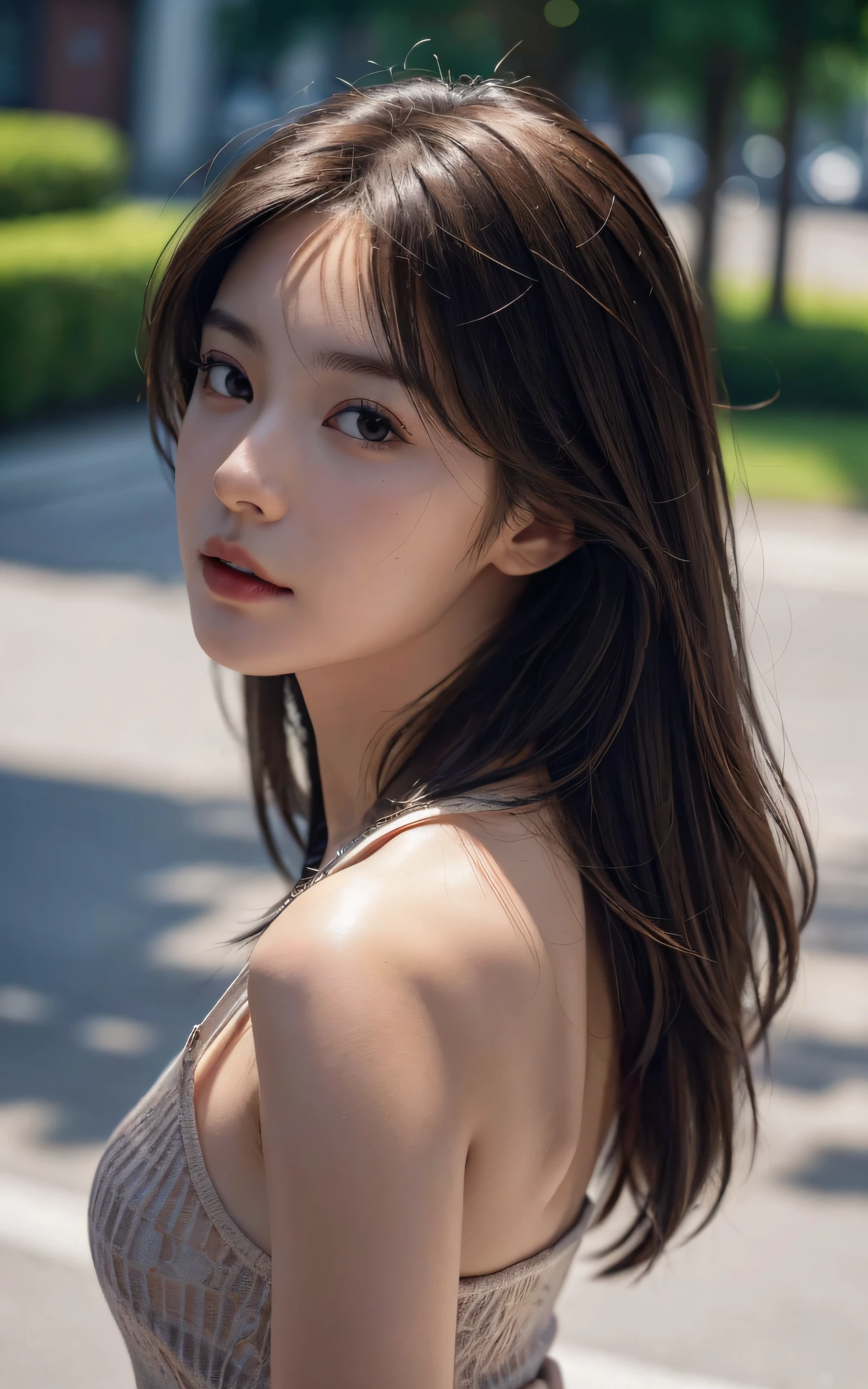 1girl, woman, masterpiece, best quality, highest quality, cinematic lighting, (volumetric lighting), extremely detailed CG unity 8k wallpaper, focused, 8k wallpaper, extremely detailed, ultra realistic, photorealistic, sharp focus, absurdres, (HDR:1.2), (high contrast), photograph, detailed and intricate, instagram, portrait, highly detailed, digital painting, artstation, concept art, smooth, sharp focus, illustration, cinematic lighting, natural big breast, (show back), (show ass), show back thigh, wearing bra, wearing shorts , eyes looking at the viewer, ultra realism, hyper realistic, saito, asuka, standing while bowing.