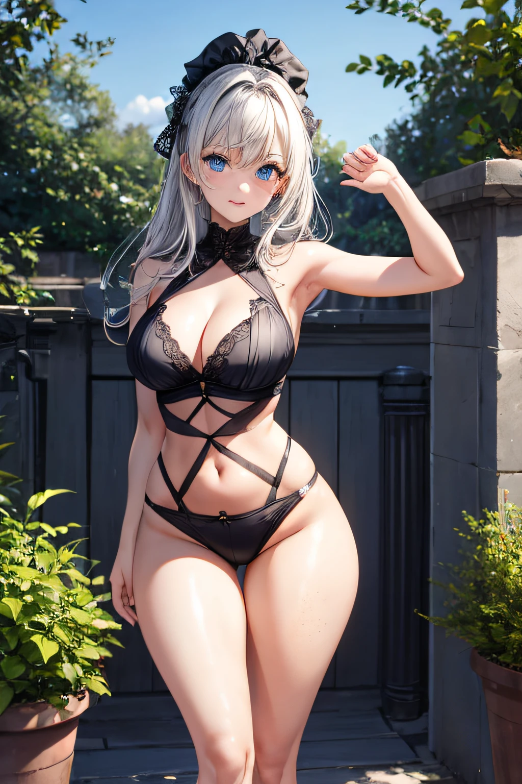 Kizi,cute big breasts,English gardener,Blue eyes,freckle,The skin is shiny and the breasts are medium,nice leg line:1.3, Thick thighs, Thin waist,nakeness,Random scenes,Random pose