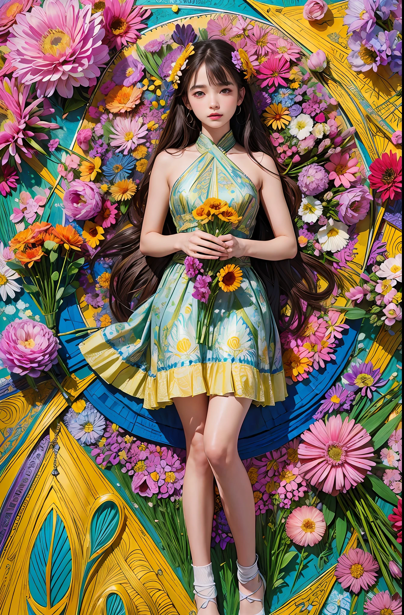 (Best quality, 8k, 32k, Masterpiece, UHD:1.2) "Generate a captivating artwork featuring a young Japanese girl model with short, sleek black hair styled in a chic bob haircut. Envision her bathed in dramatic cinematic lighting, creating an atmosphere of allure and mystery. Emphasize a romantic aesthetic vibe, showcasing the model in a poised and elegant pose that evokes a sense of intimacy and sophistication. Utilize warm and soft tones to enhance the romantic ambiance, and consider incorporating elements like flowing fabrics or flowers to add a touch of ethereal beauty. Capture the essence of romance and beauty through the model's expression, the play of light and shadows, and the overall aesthetic, creating a visually compelling and emotionally resonant piece." (perfect eyes), flawless skin, flawless face, cinematic, tight body, ((well-proportion female hands)), ((female hands with five digits)) ((Body is well proportioned)), ((chic bob haircut)), mirror, enchanting