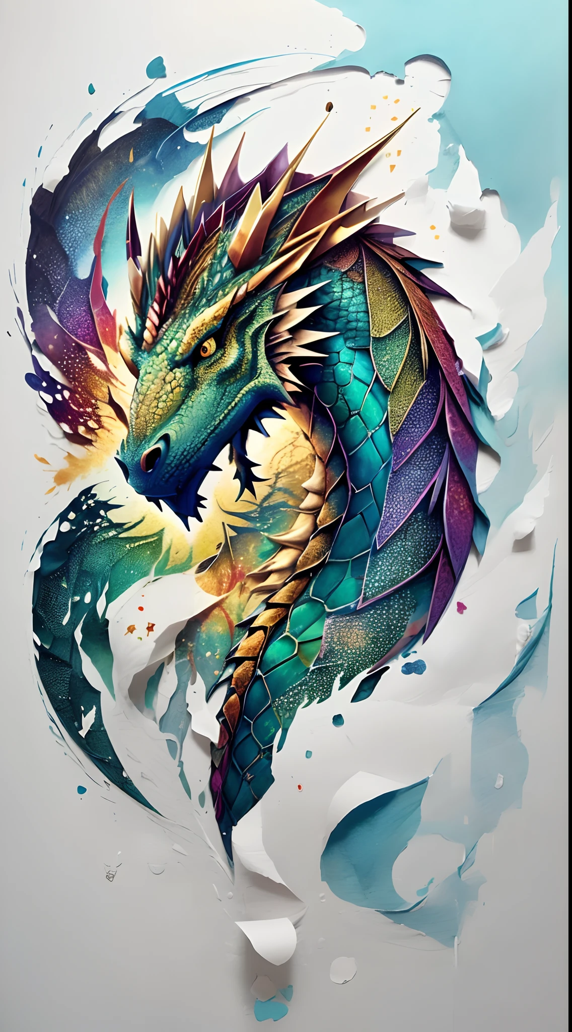 Dragon, t shirt design, rzminjornada, vectorial art, White background