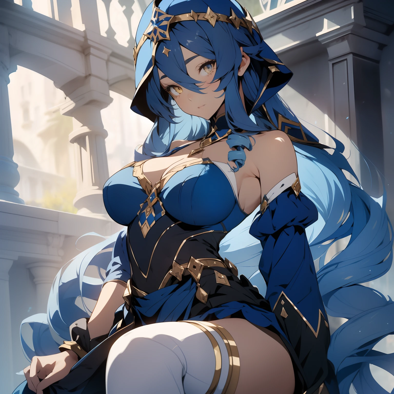 (masterpiece, best quality), (detailed face and eyes)layladef
laylarnd, beautiful girl, (detailed beautiful eyes) underwear, blue ballet tutu, full body shot, long blue hair, yellow eyes, visible bellybutton, ((big breasts, sexy))