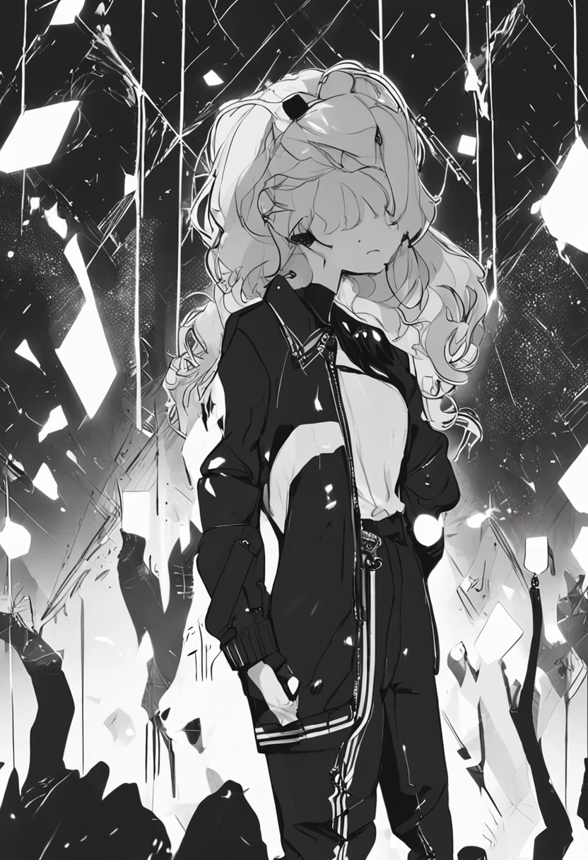 A Lafite woman dressed in black and white sings into a microphone, Cai Xukun, inspired by Kun Can, Inspired by Bian Shoumin, Inspired by Song Maojin, jungkook, by Yang J, he is a rockstar, nevando, glossy from rain, jinyoung shin aesthetic, black haired yoongi, inspired by Wuzhun Shifan, official fanart, Shin Jinying