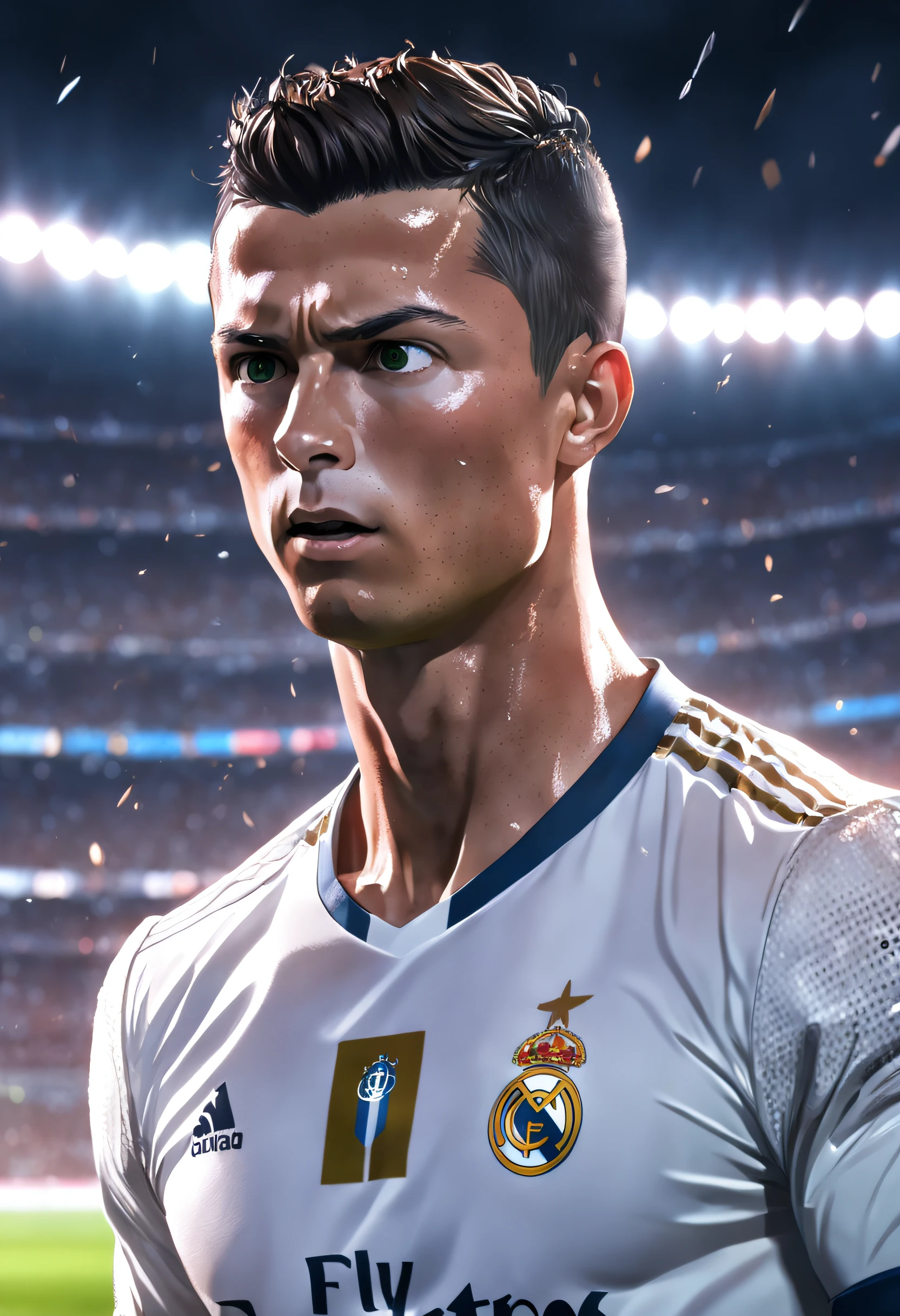cristiano ronaldo,terno real madrid,(Estilo Pixar) (master part:1.2) (Bokeh) (melhor qualidade) (pele detalhada) (textura detalhada) (8k) (argila) (Cinematic lighting) (foco nítido)