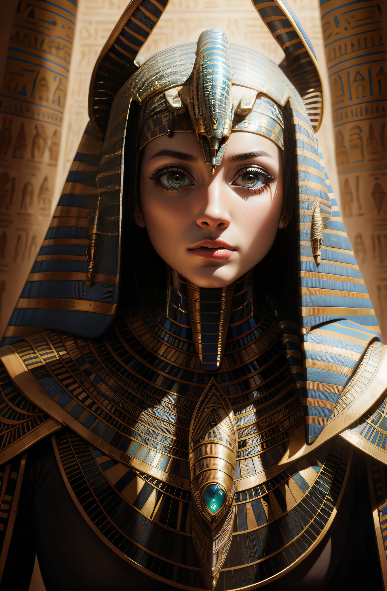 biomachine:1.3, (Egyptian Art:1.2), (colorido:1.2), Hans Giger, (zentangle:1.2), granulado, extremamente detalhado, detalhes intrincados, dynamic  lighting, fotorrealista, luz natural, baixo h, obra prima, detalhado 8k