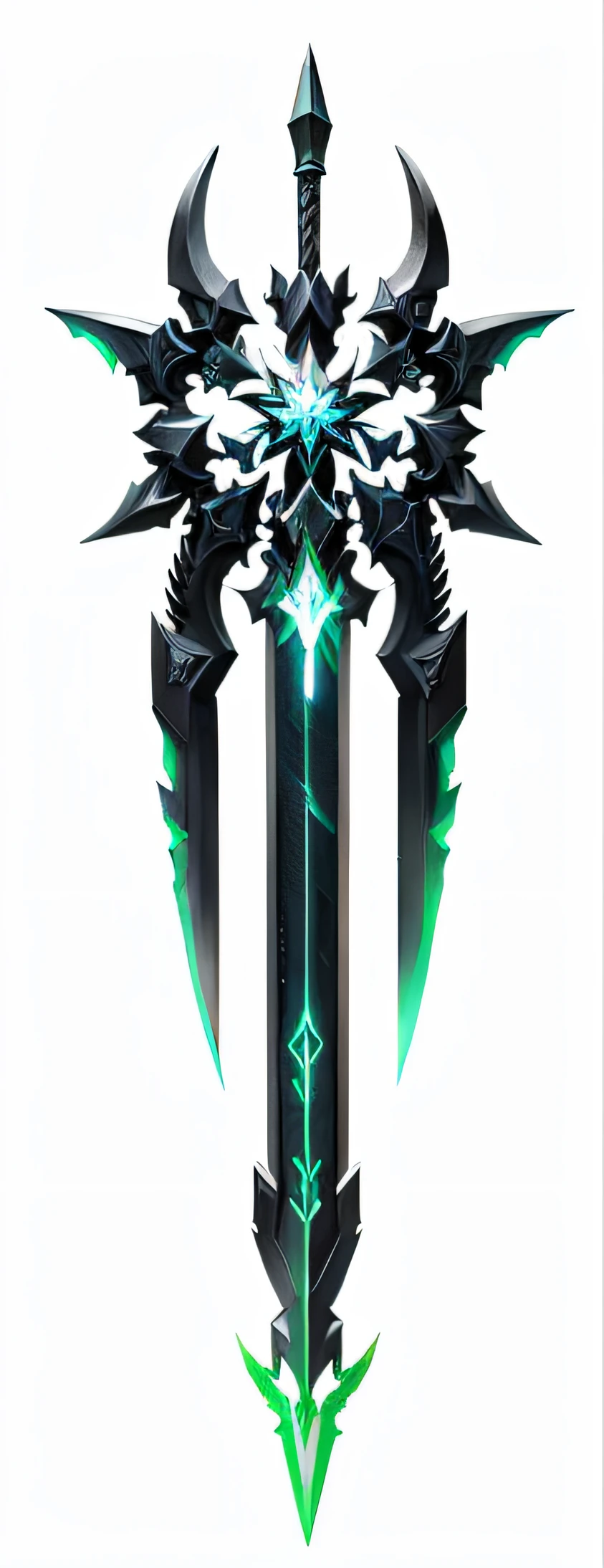 glowing green soul blade, design de espada, war blade weapon, sci-fi Espada, arte de armas de warcraft blizzard, design de armas, leviathan cross, Olho verde, runic symbols, Runas, Espada de corrente, arma de fantasia, design do escudo, intricate fantasy spear, simetria!! arte conceitual, arte conceitual oficial