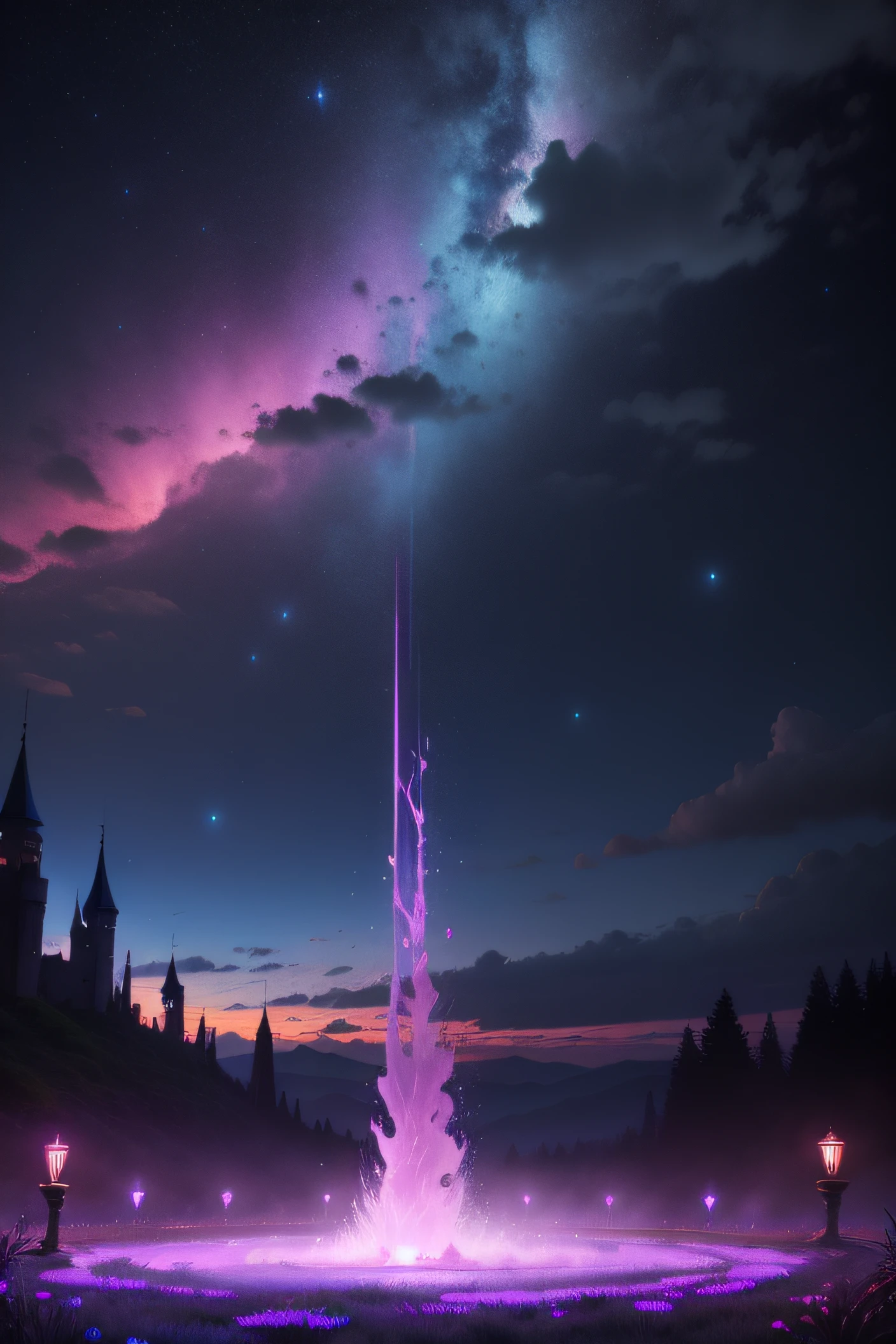 A beautiful setting, magica, cores vibrantes.