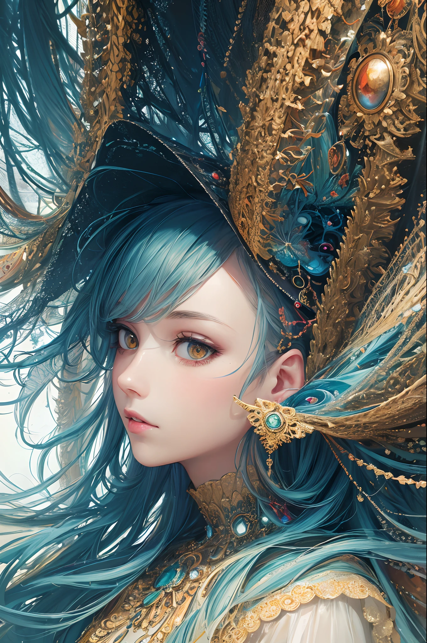 (masterpiece, top quality, best quality, official art, beautiful and aesthetic:1.2), (1girl), extreme detailed,(fractal art:1.3),colorful,highest detailed