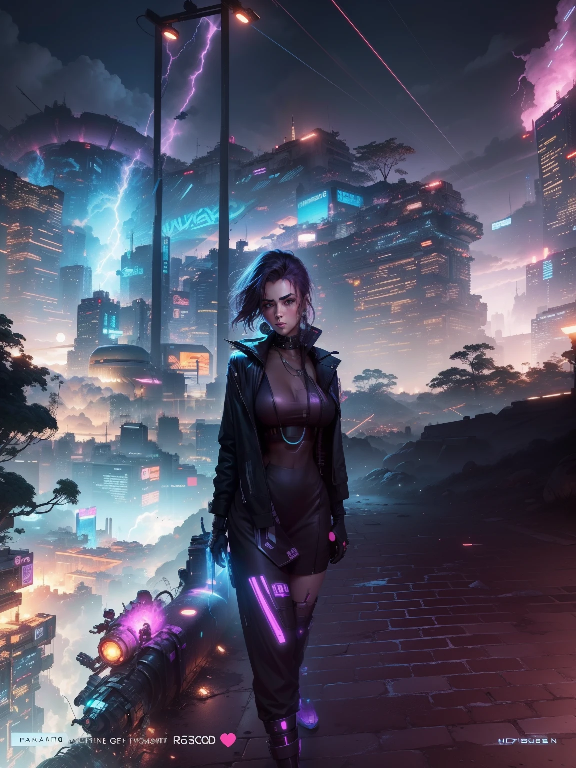 Cartoon imagine, cyberpunk handsome girl, full HD 8k,